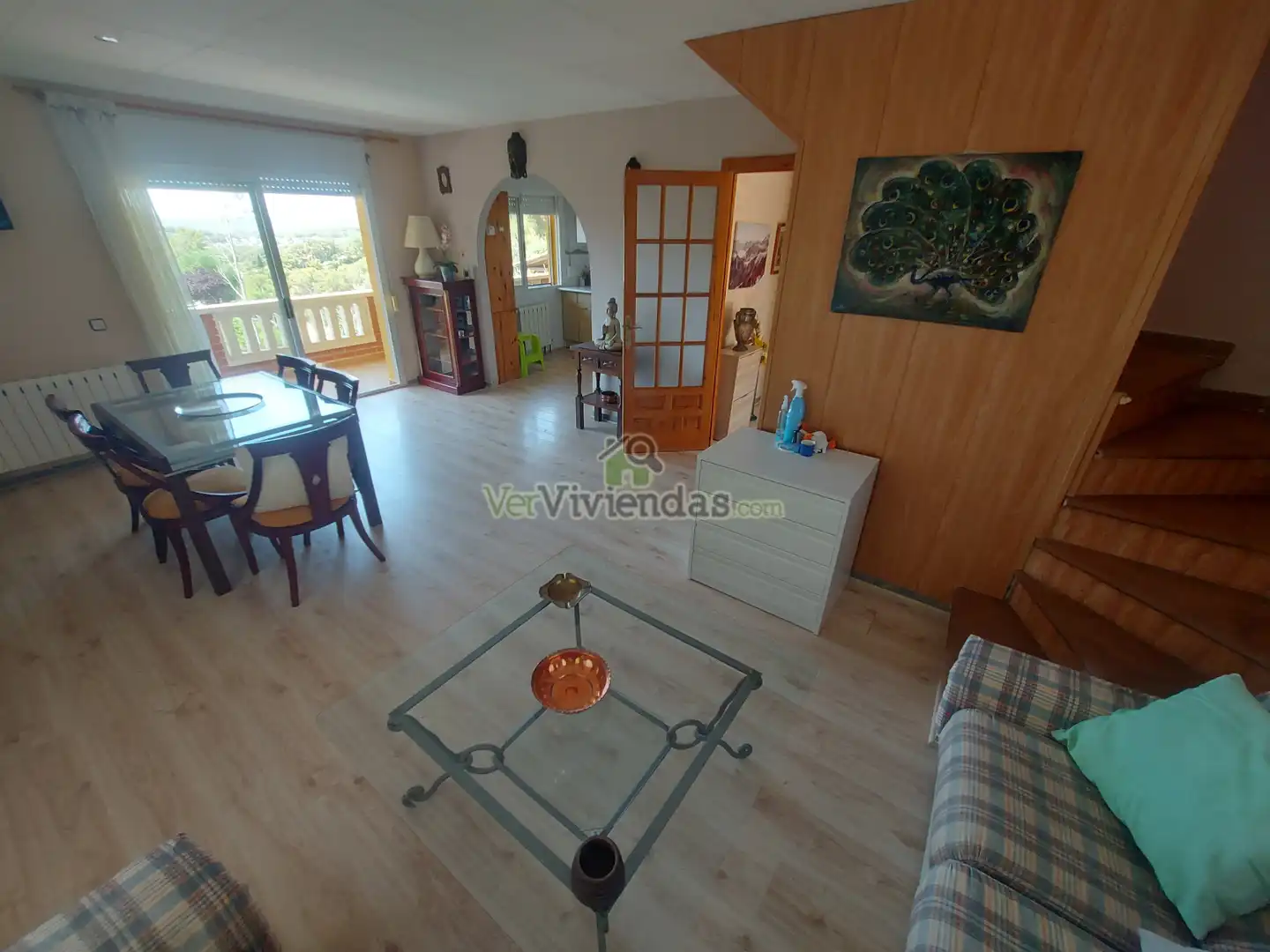 Sala d'estar de Casa o xalet en venda en Olivella amb Calefacció, Jardí privat i Parquet