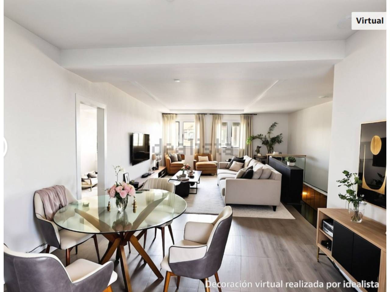 Living room of Flat for sale in O Porriño    with Air Conditioner, Parquet flooring and Terrace