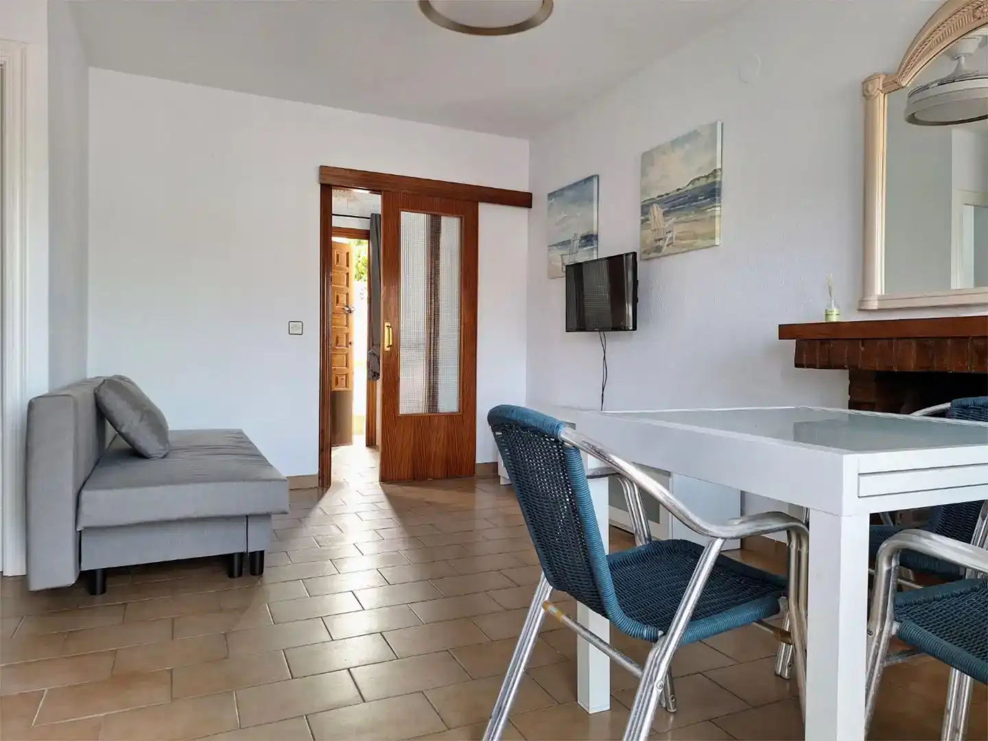 Sala de estar de Casa o chalet de alquiler en Almonte con Piscina y Amueblado