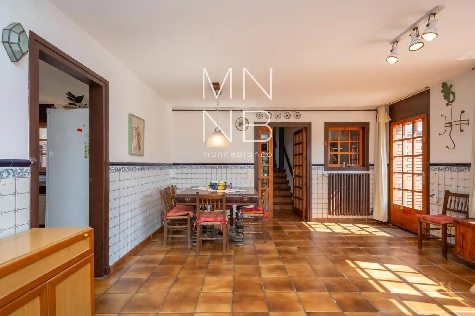 Esszimmer von Haus oder Chalet zur Miete in Òrrius mit Heizung, Schwimmbad und Möbliert
