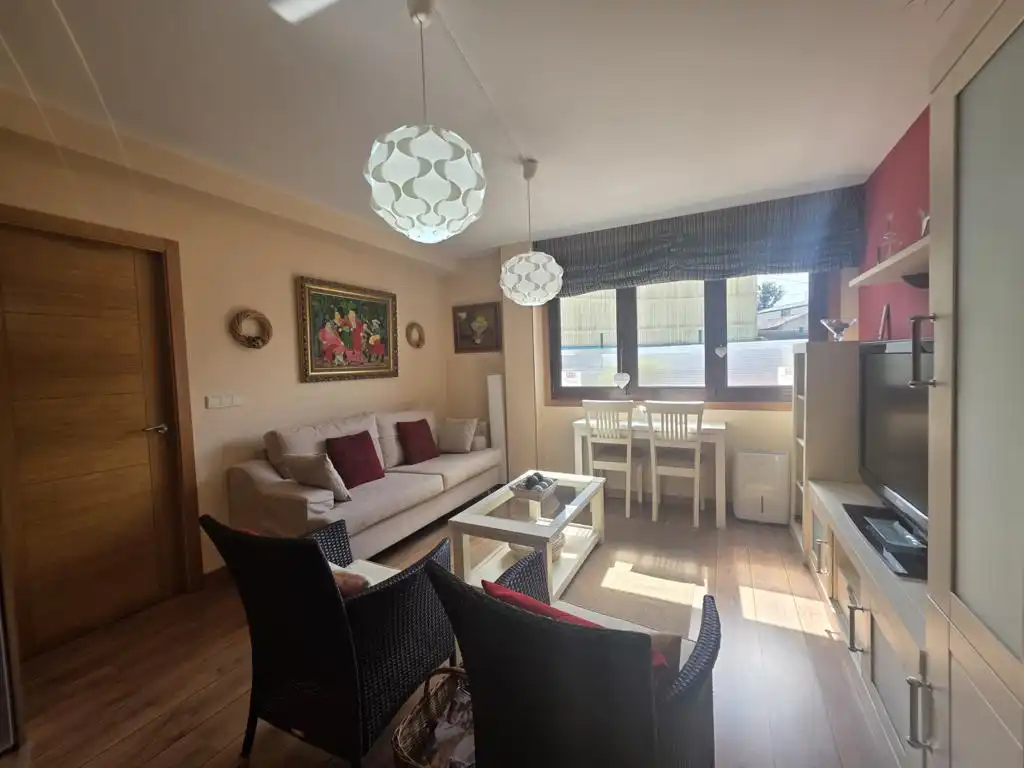 Sala d'estar de Apartament en venda en Boiro amb Calefacció, Parquet i Traster