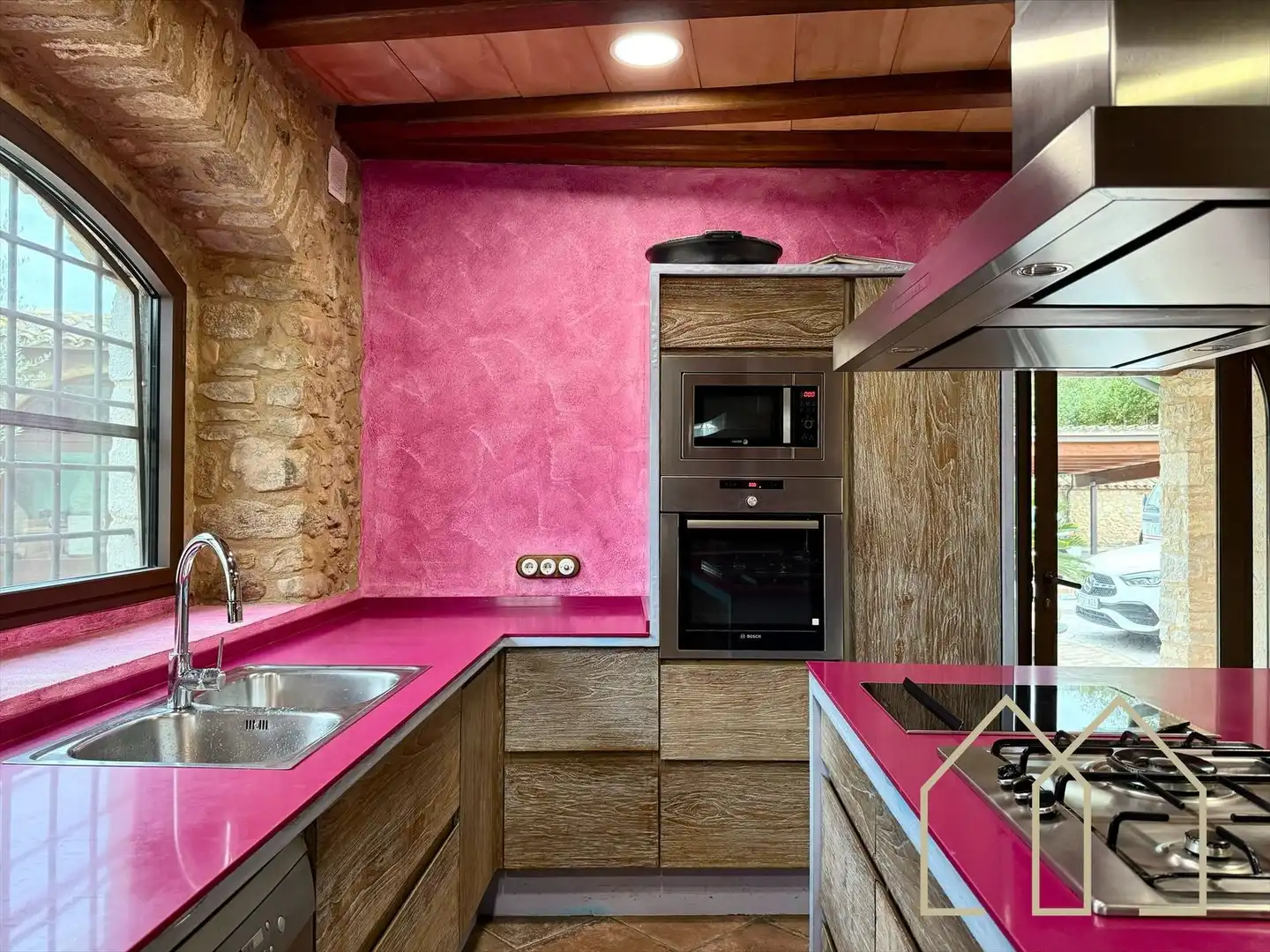 Cocina de Casa o chalet en venta en Sant Joan de Mollet con Aire acondicionado, Calefacción y Jardín privado