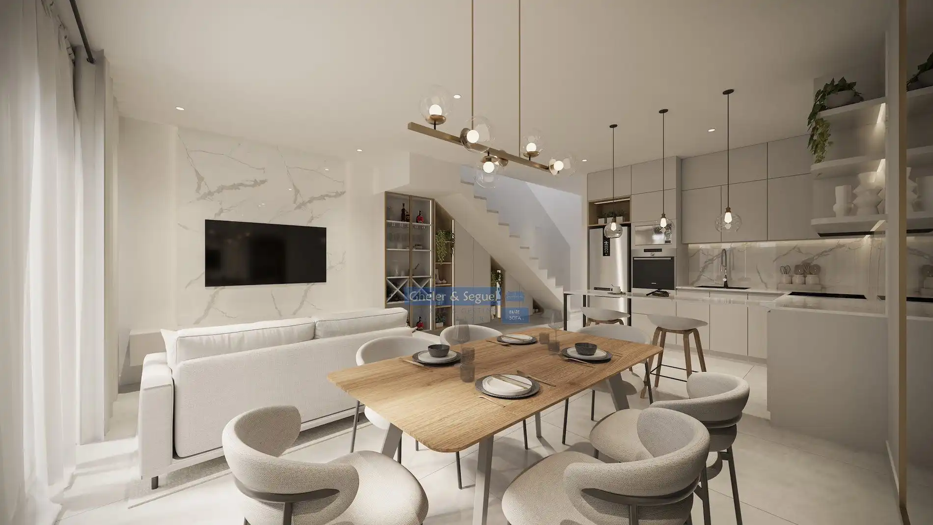 Wohnzimmer von Einfamilien-Reihenhaus zum Verkauf in Almenara mit Terrasse