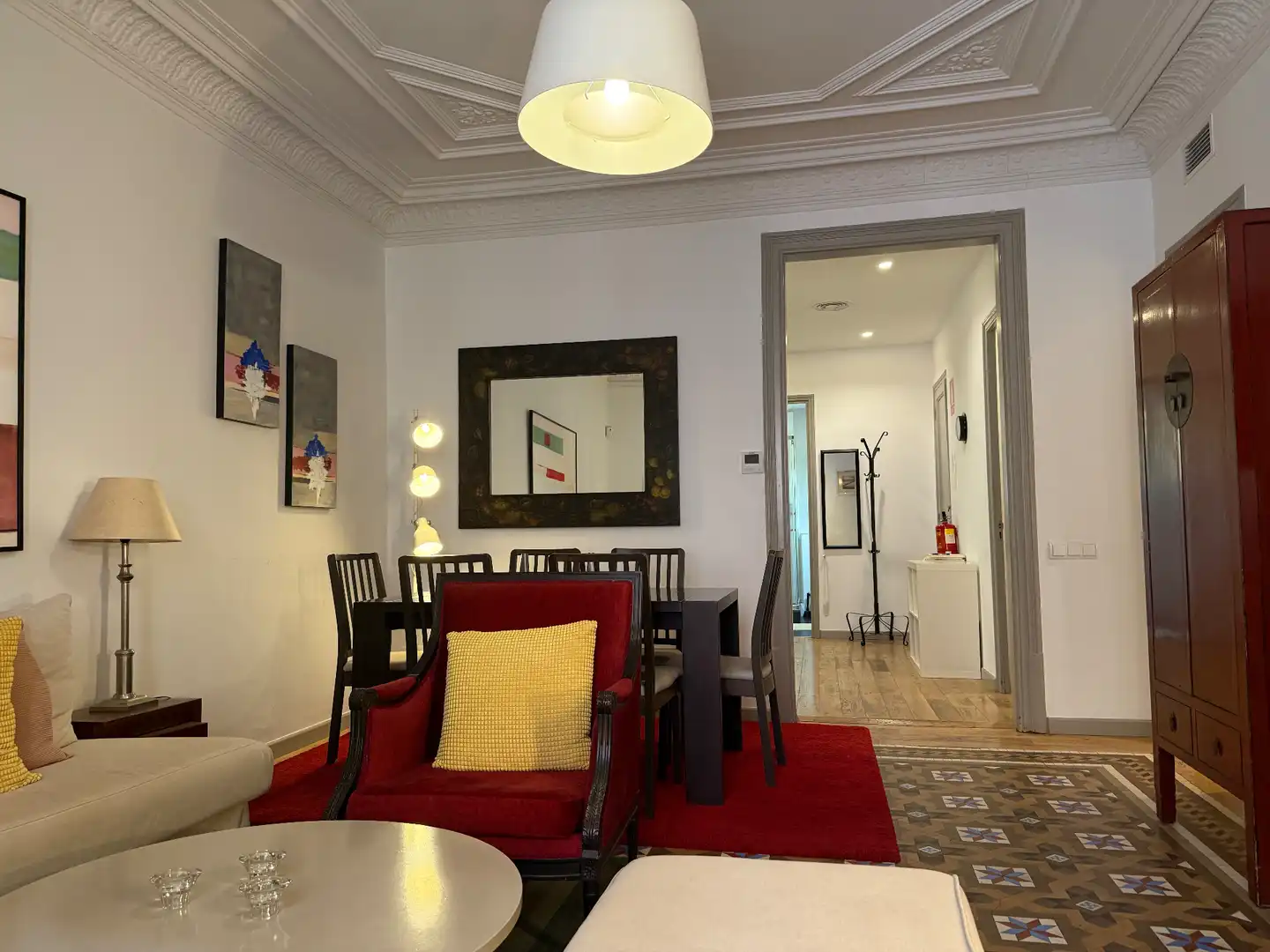 Sala de estar de Piso en venta en Barcelona con Aire acondicionado, Calefacción y Parquet