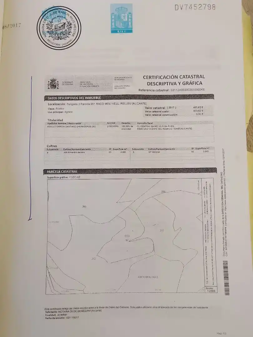 Finca rústica en venda en Relleu