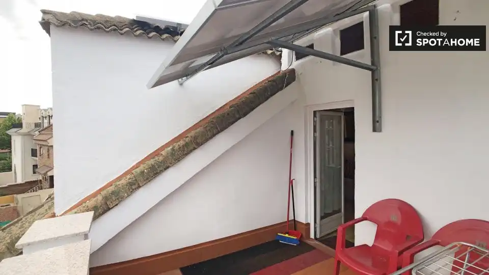 Terraza de Piso de alquiler en Leganés con Aire acondicionado, Calefacción y Amueblado