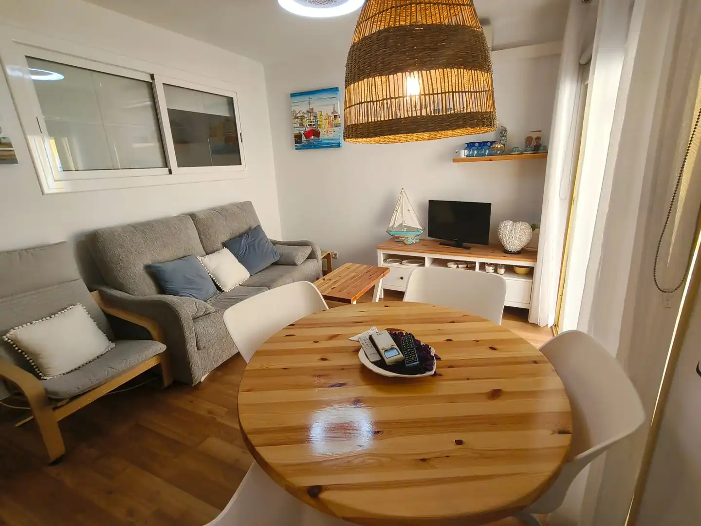 Wohnzimmer von Wohnungen zum Verkauf in Cambrils mit Klimaanlage, Terrasse und Ofen