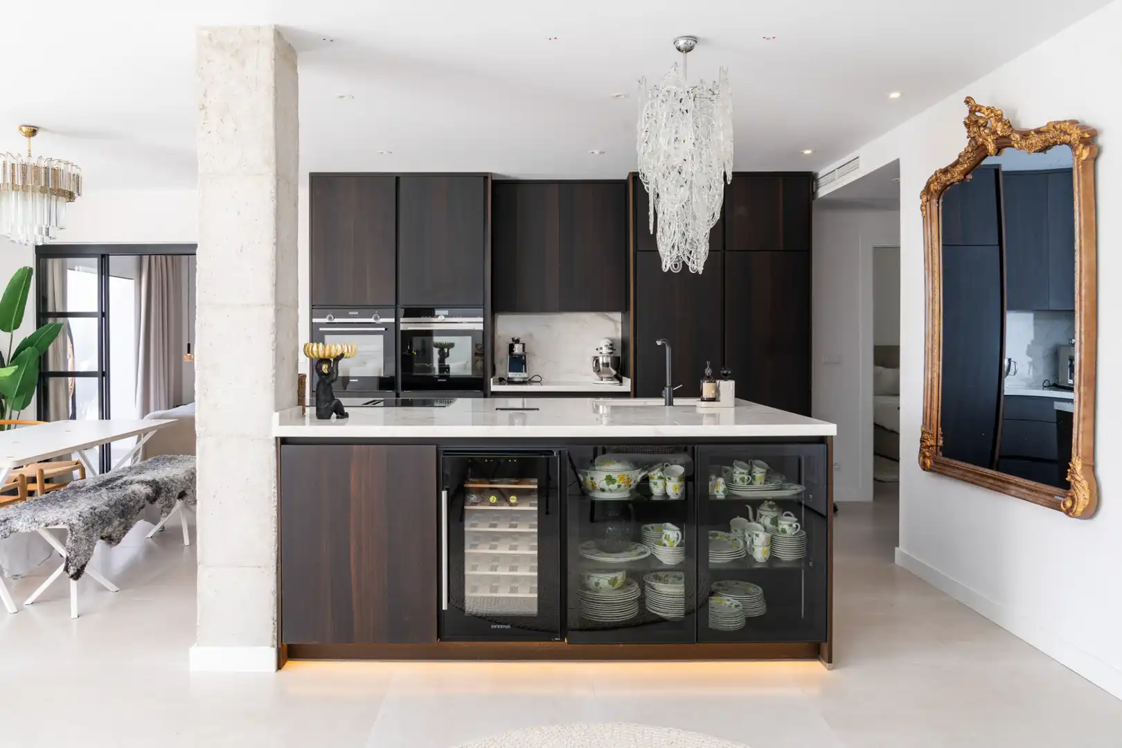 Cocina de Ático en venta en Benahavís con Aire acondicionado, Terraza y Piscina