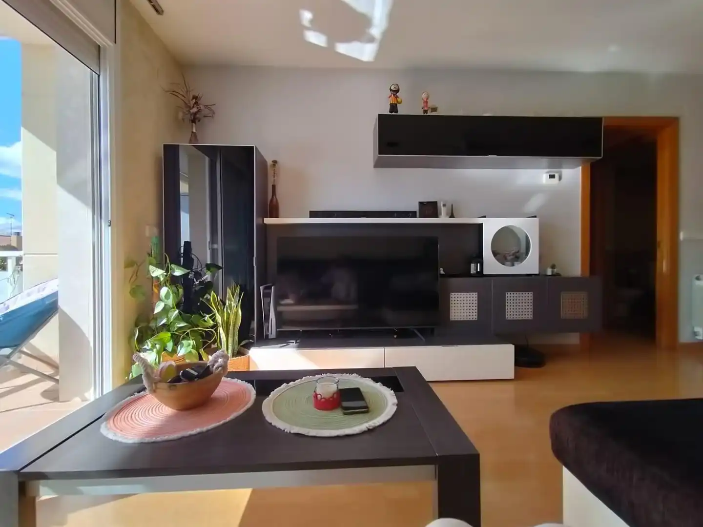 Living room of Flat for sale in Sant Martí Sarroca  with Heating, Private garden and Terrace