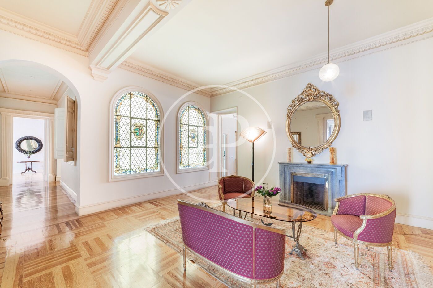 Living room of Flat to rent in  Madrid Capital  with Air Conditioner, Heating and Balcony