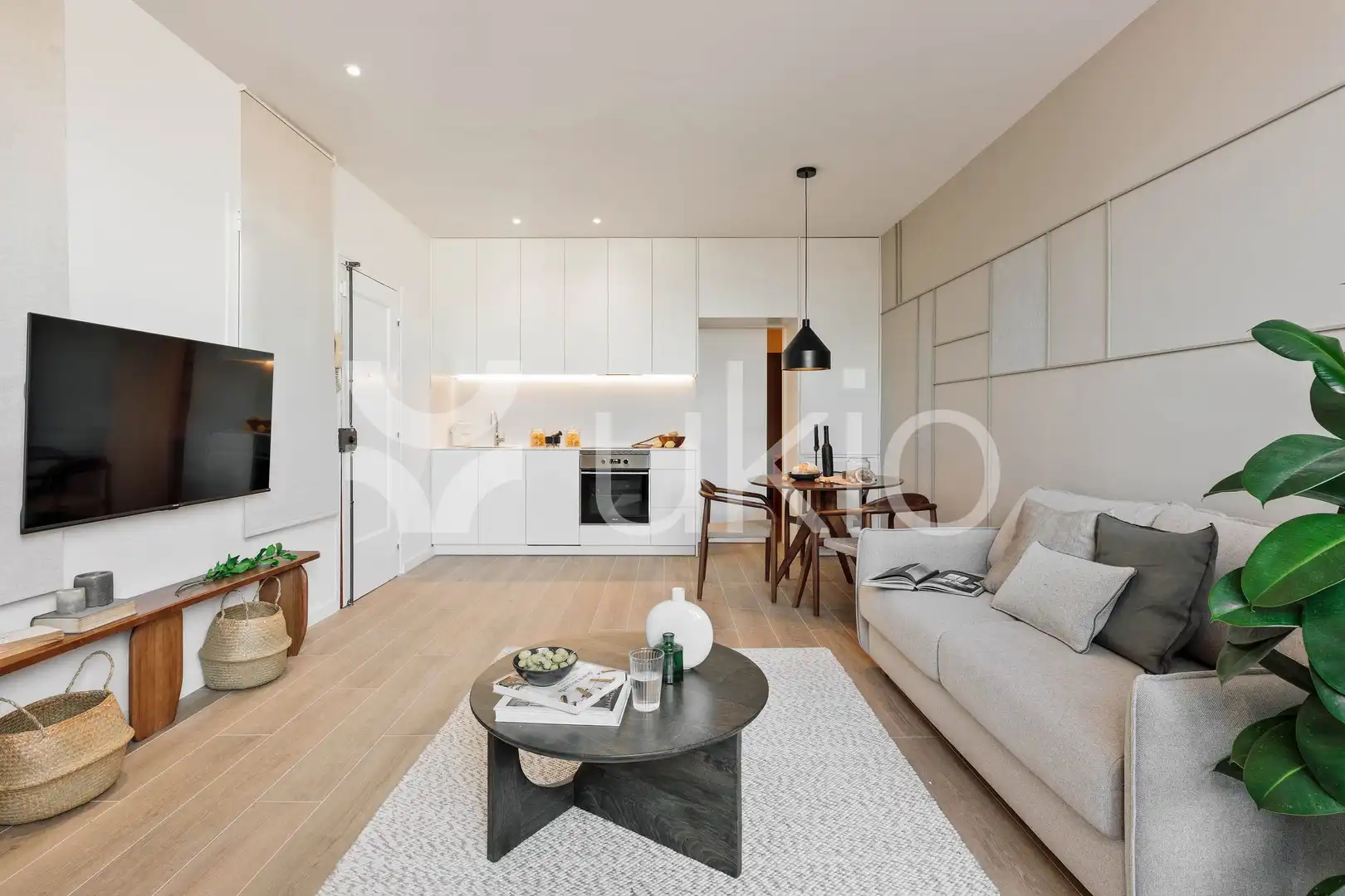 Sala d'estar de Àtic de lloguer en Barcelona amb Aire condicionat, Calefacció i Terrassa