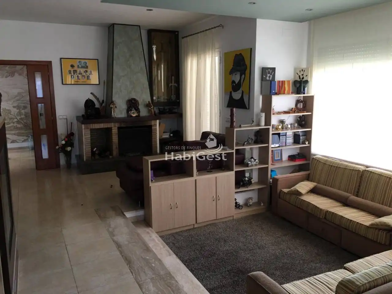 Sala de estar de Casa o chalet en venta en Fontcoberta con Jardín privado, Terraza y Piscina