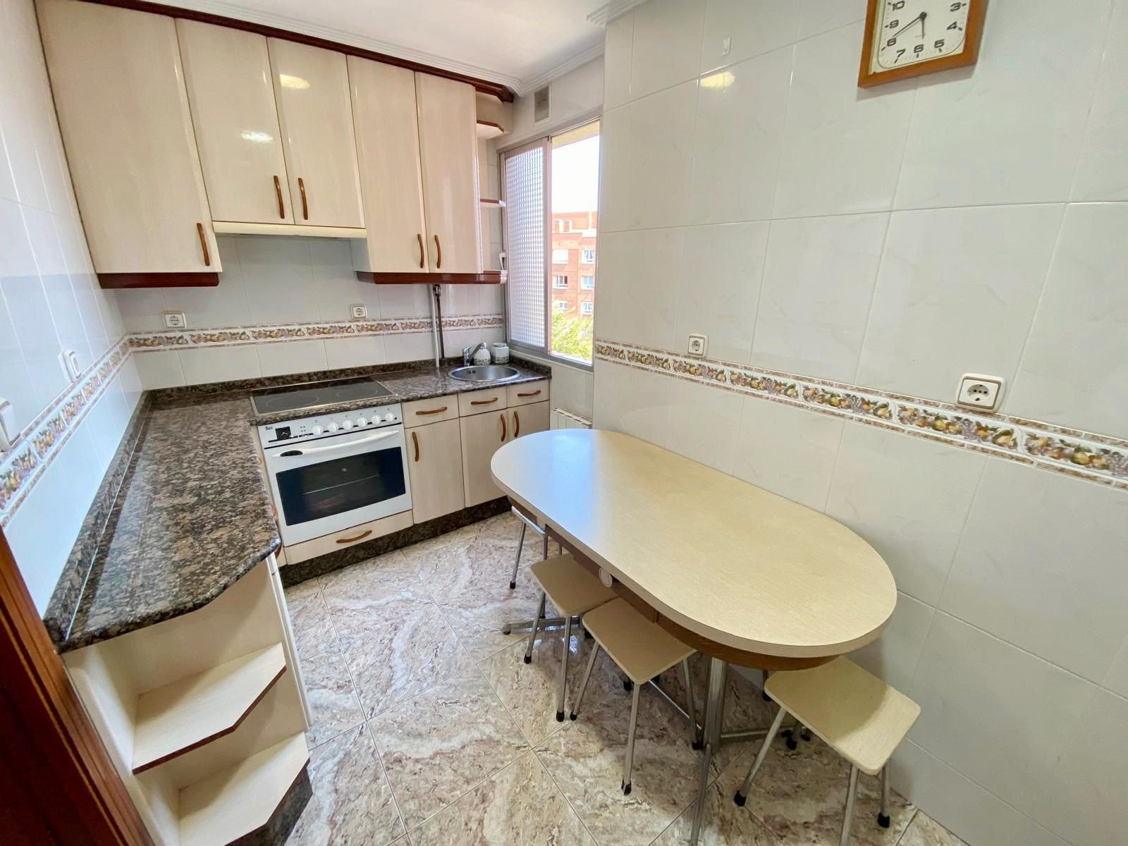 Kitchen of Flat for sale in Gijón   with Heating, Storage room and Furnished