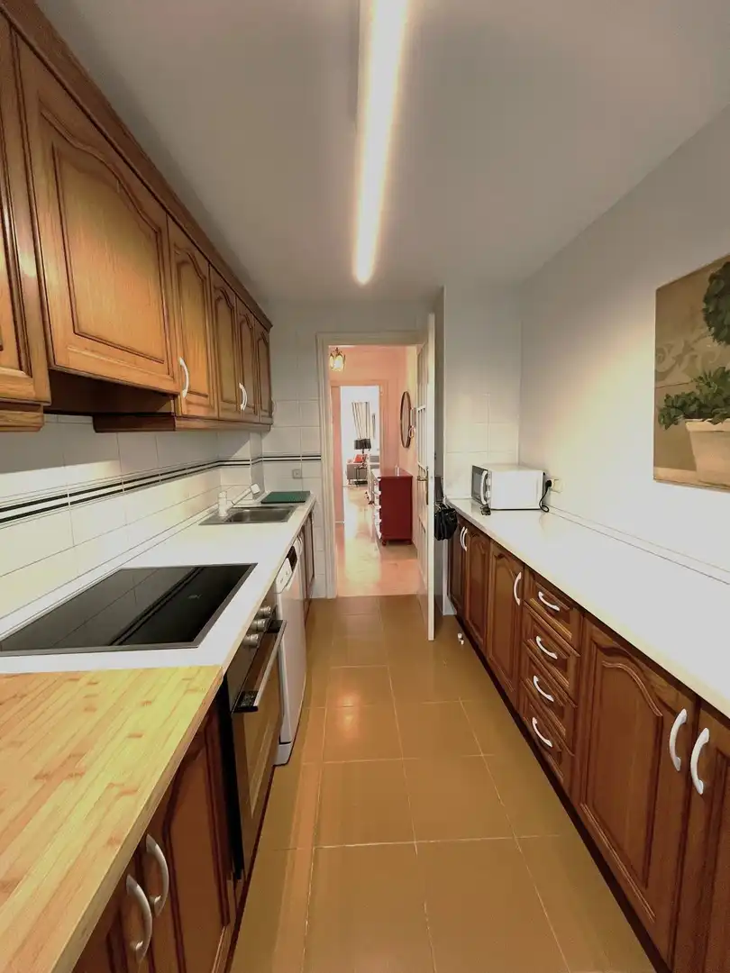 Cocina de Apartamento de alquiler en Estepona con Terraza, Amueblado y Piscina comunitaria