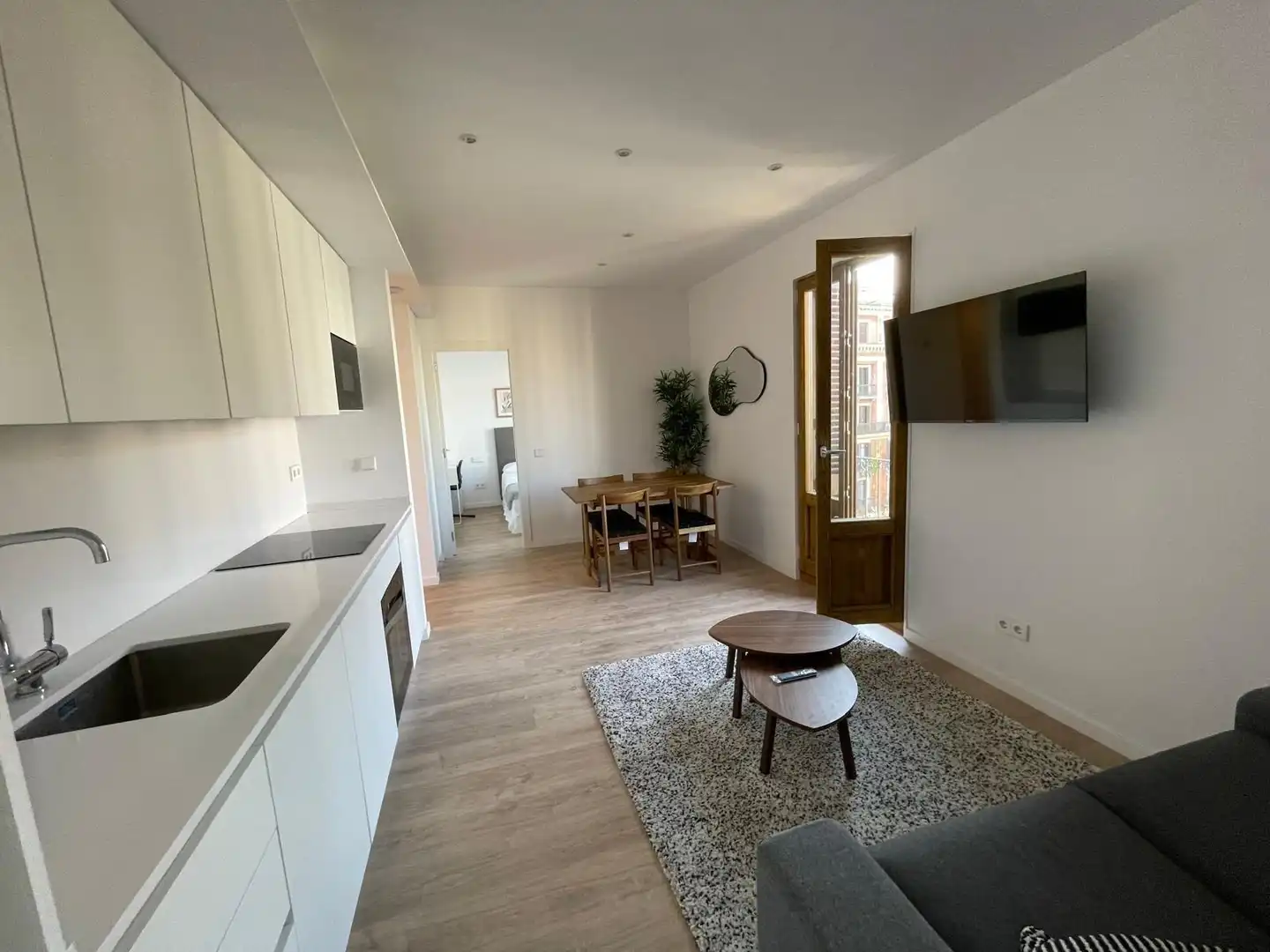 Sala d'estar de Pis de lloguer en Barcelona amb Aire condicionat, Calefacció i Parquet