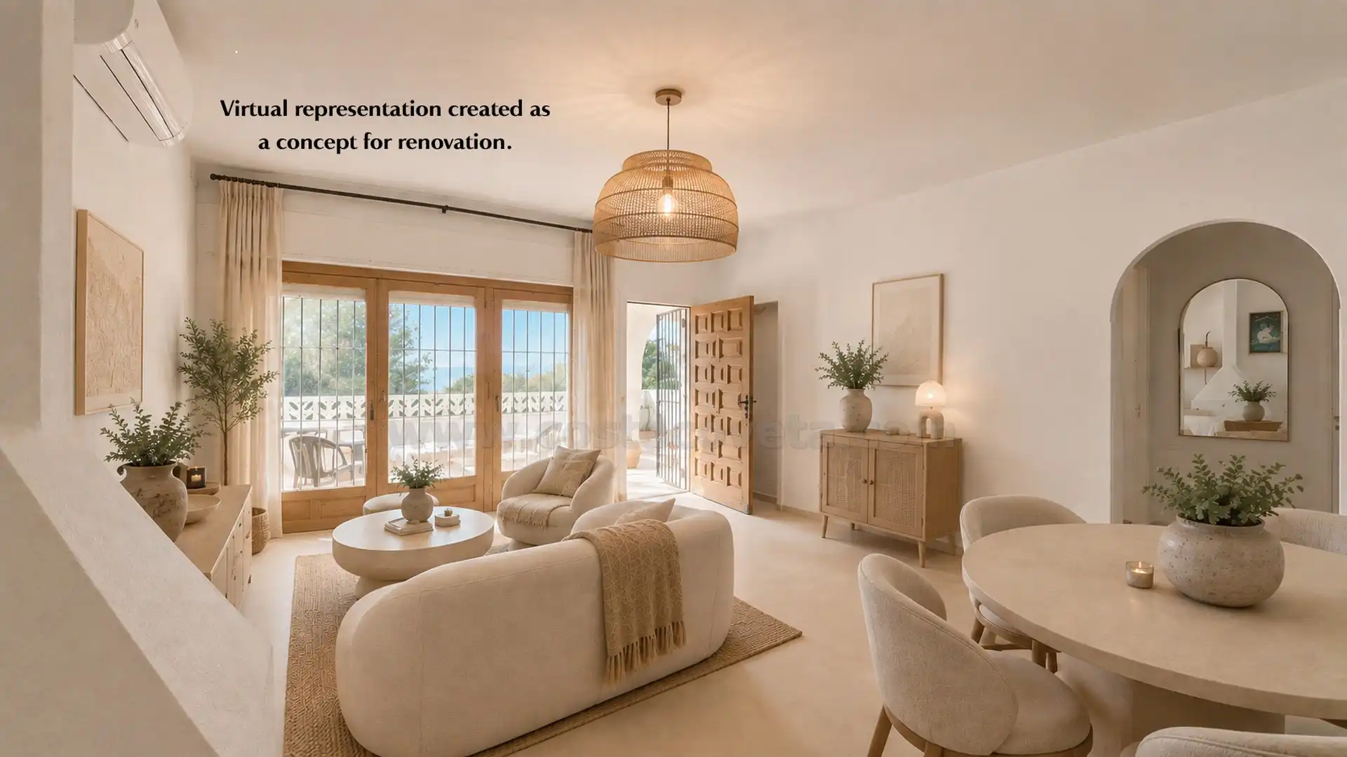 Sala d'estar de Casa o xalet en venda en El Campello amb Jardí privat, Terrassa i Piscina