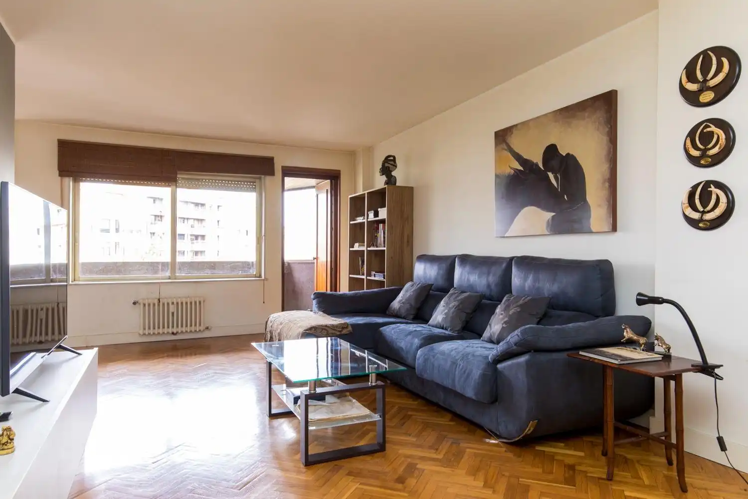Living room of Flat for sale in  Zaragoza Capital  with Air Conditioner and Balcony