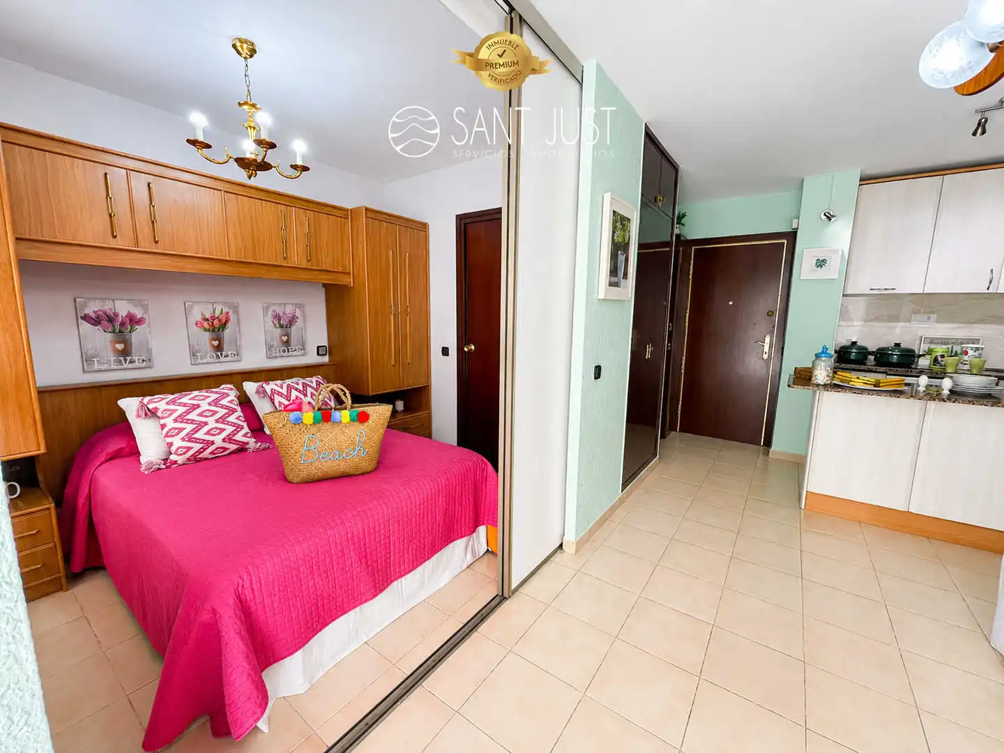 Schlafzimmer von Wohnungen zum Verkauf in Vila-seca mit Terrasse, Möbliert und Waschmaschine
