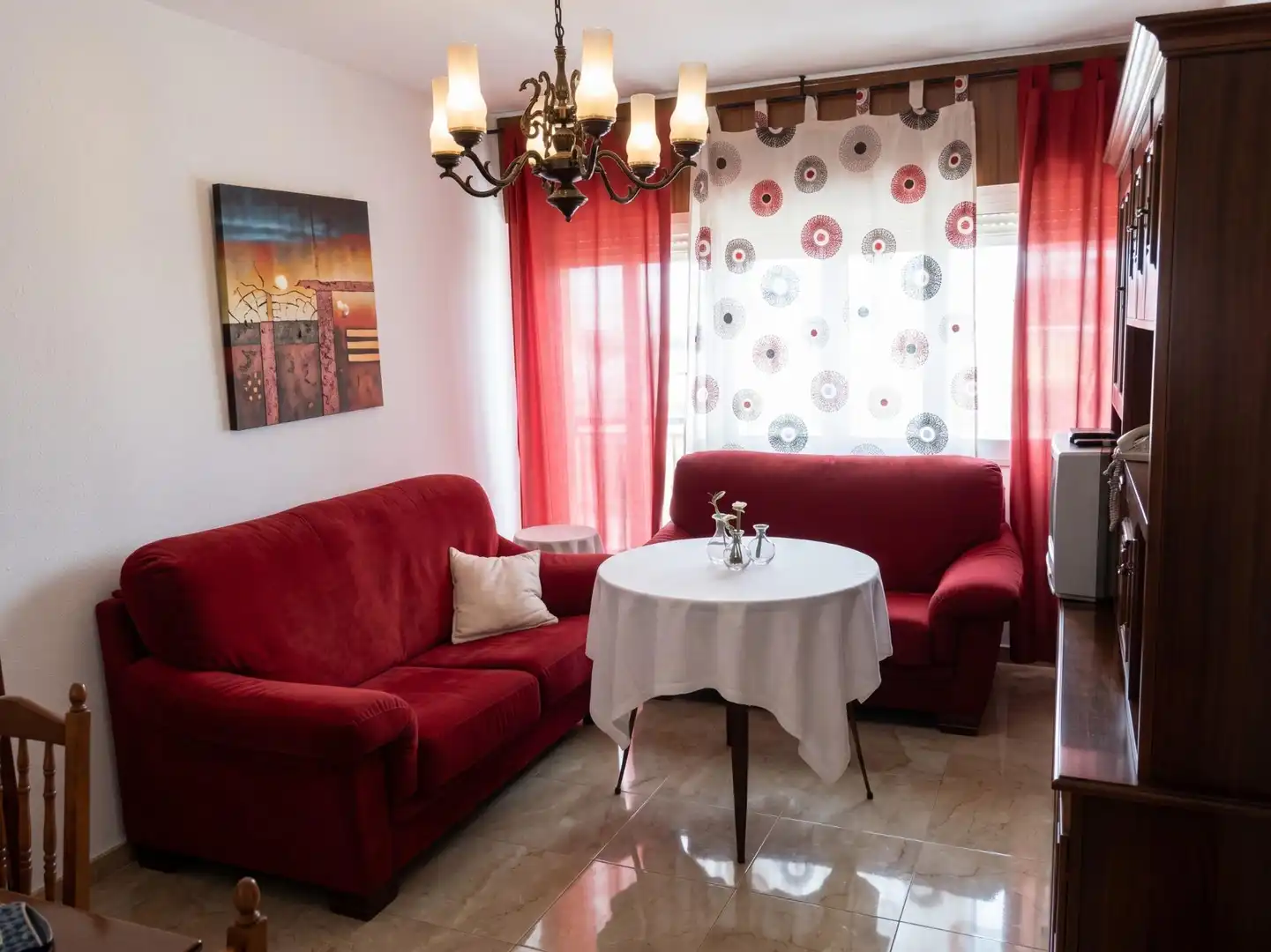 Living room of Flat for rent in Granada  with Air Conditioner, Heating and Furnished