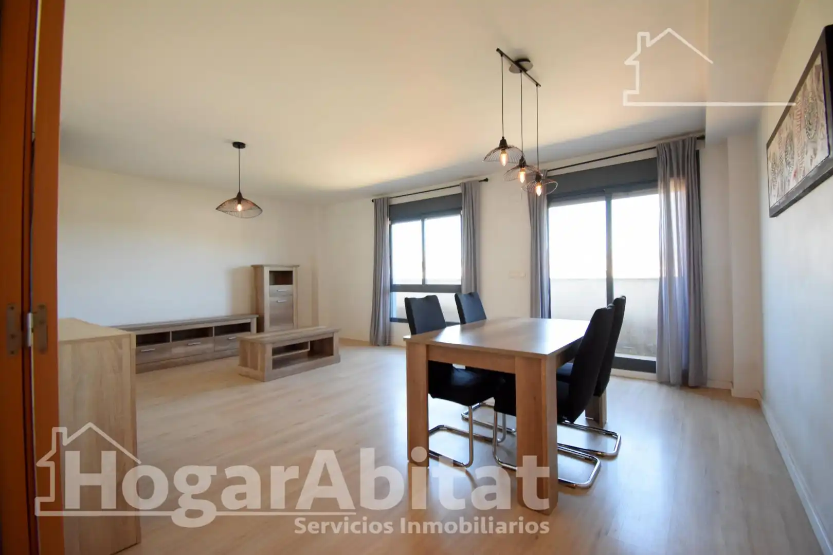 Living room of Attic for sale in Pedreguer  with Air Conditioner, Parquet flooring and Terrace