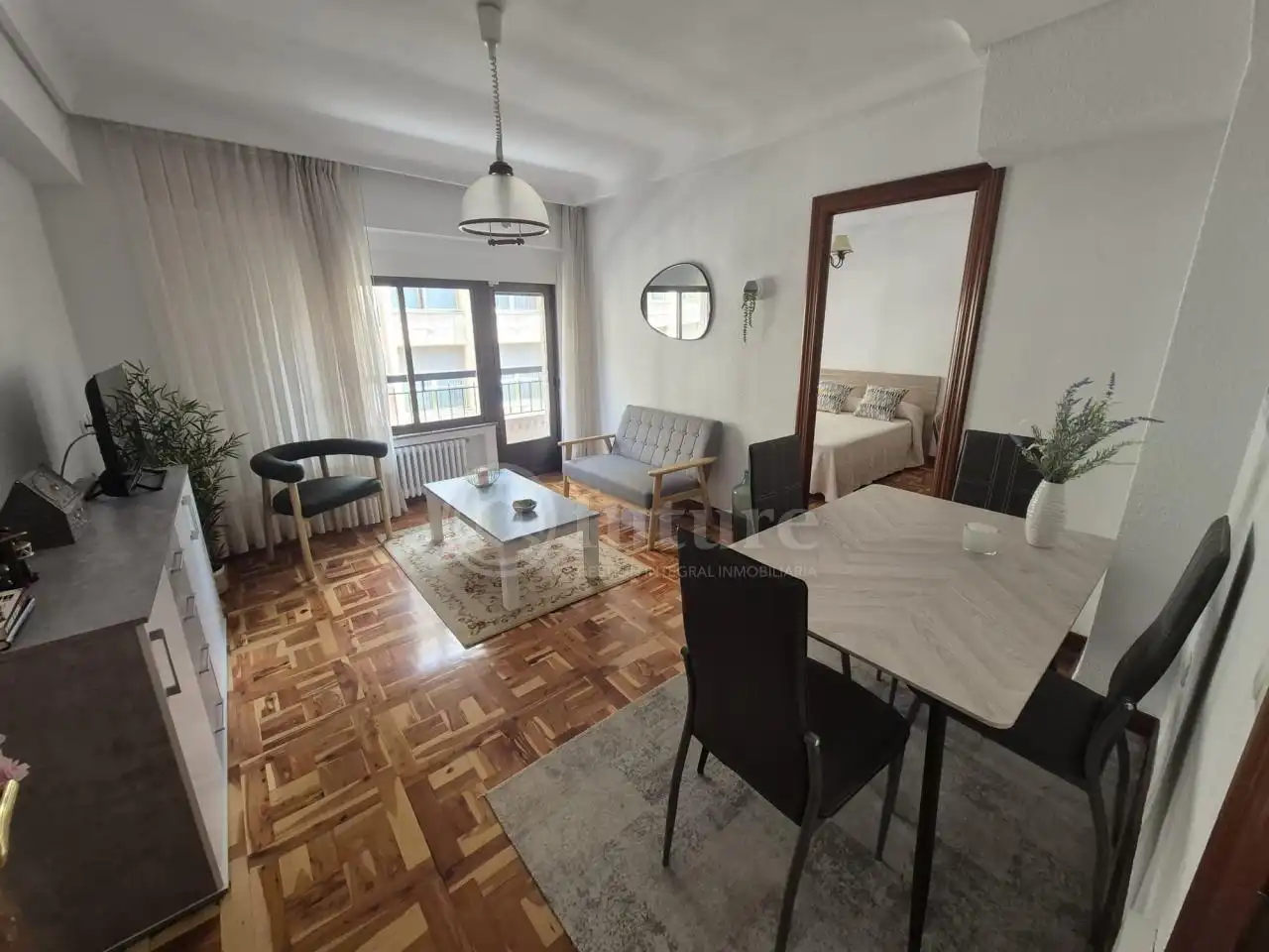 Wohnzimmer von Wohnung zur Miete in Salamanca mit Heizung, Möbliert und Balkon