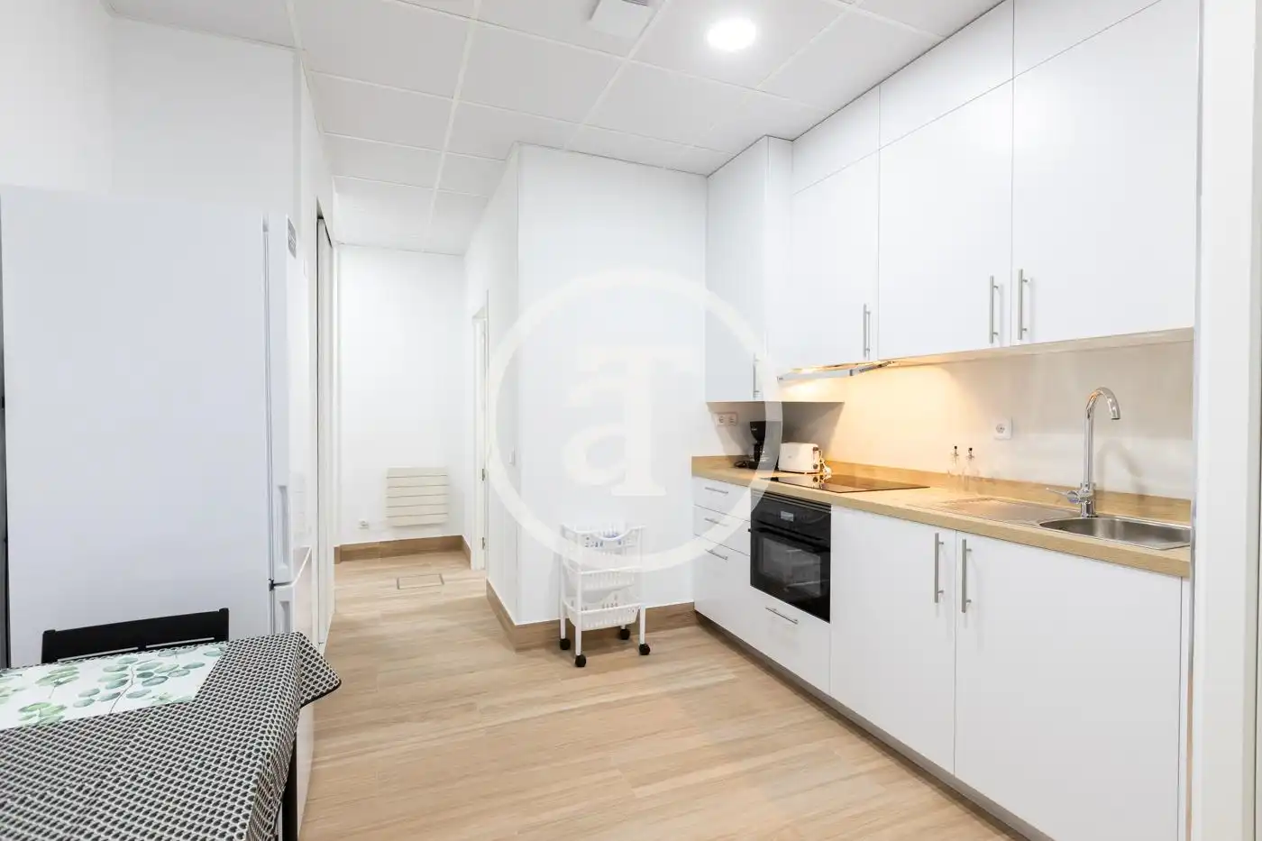 Cocina de Estudio de alquiler en Madrid con Calefacción, Amueblado y Horno