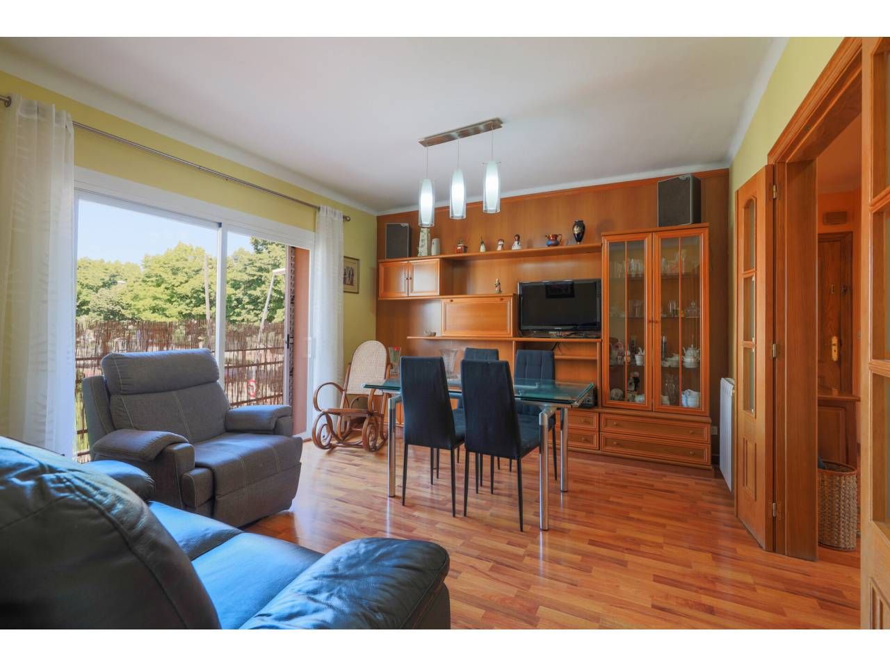 Garden of Flat for sale in Girona Capital  with Parquet flooring, Terrace and Storage room