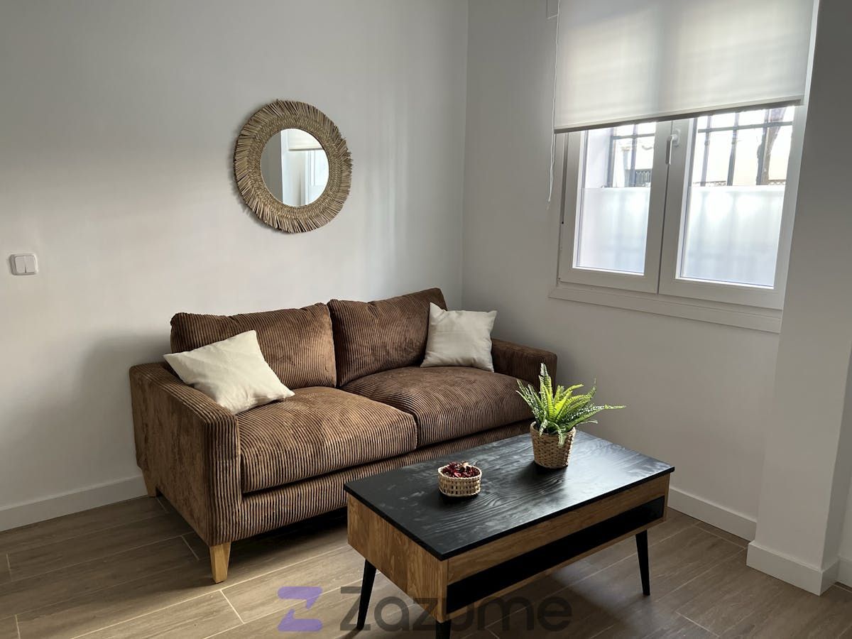 Living room of Flat to rent in  Madrid Capital  with Air Conditioner, Heating and Private garden