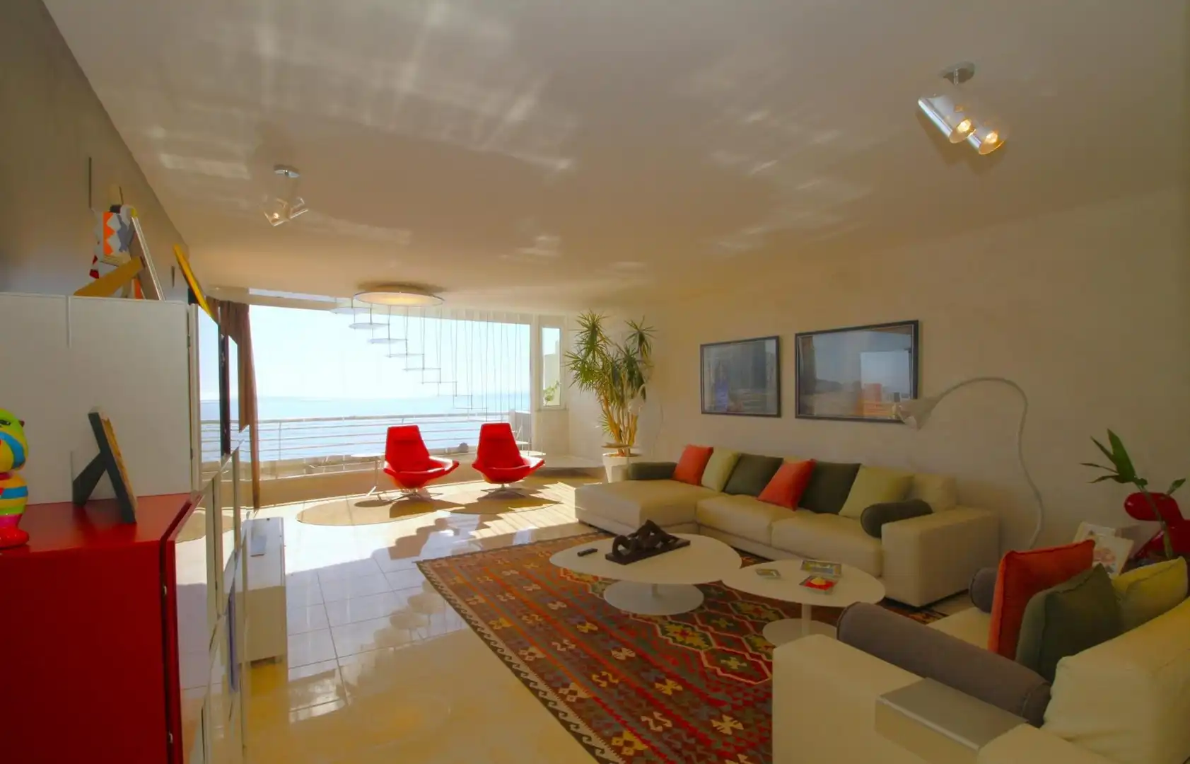 Living room of Apartments for sale in Calpe / Calp  with Air Conditioner, Heating and Private garden