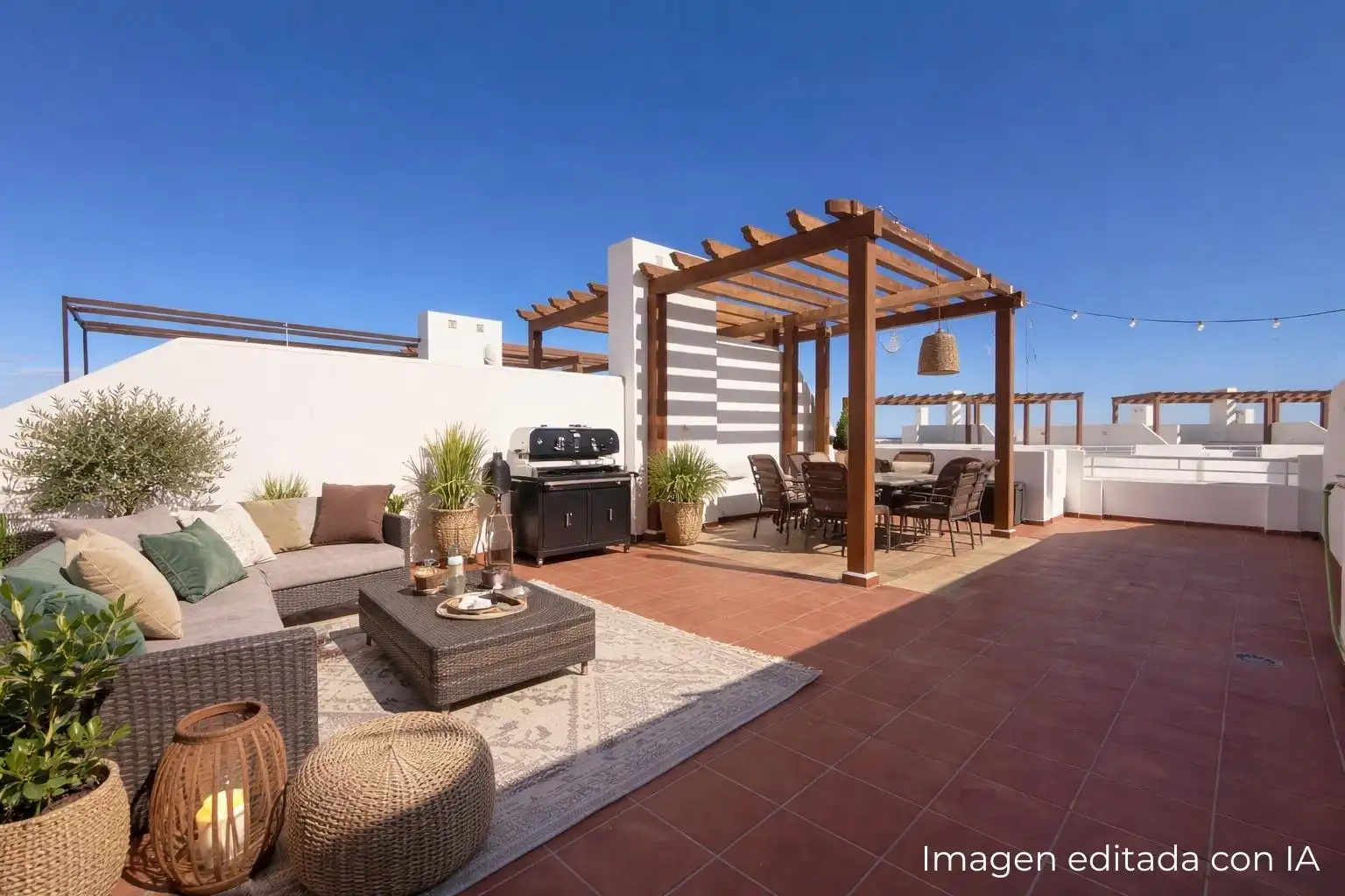 Terraza de Ático en venta en Mojácar con Aire acondicionado, Calefacción y Jardín privado
