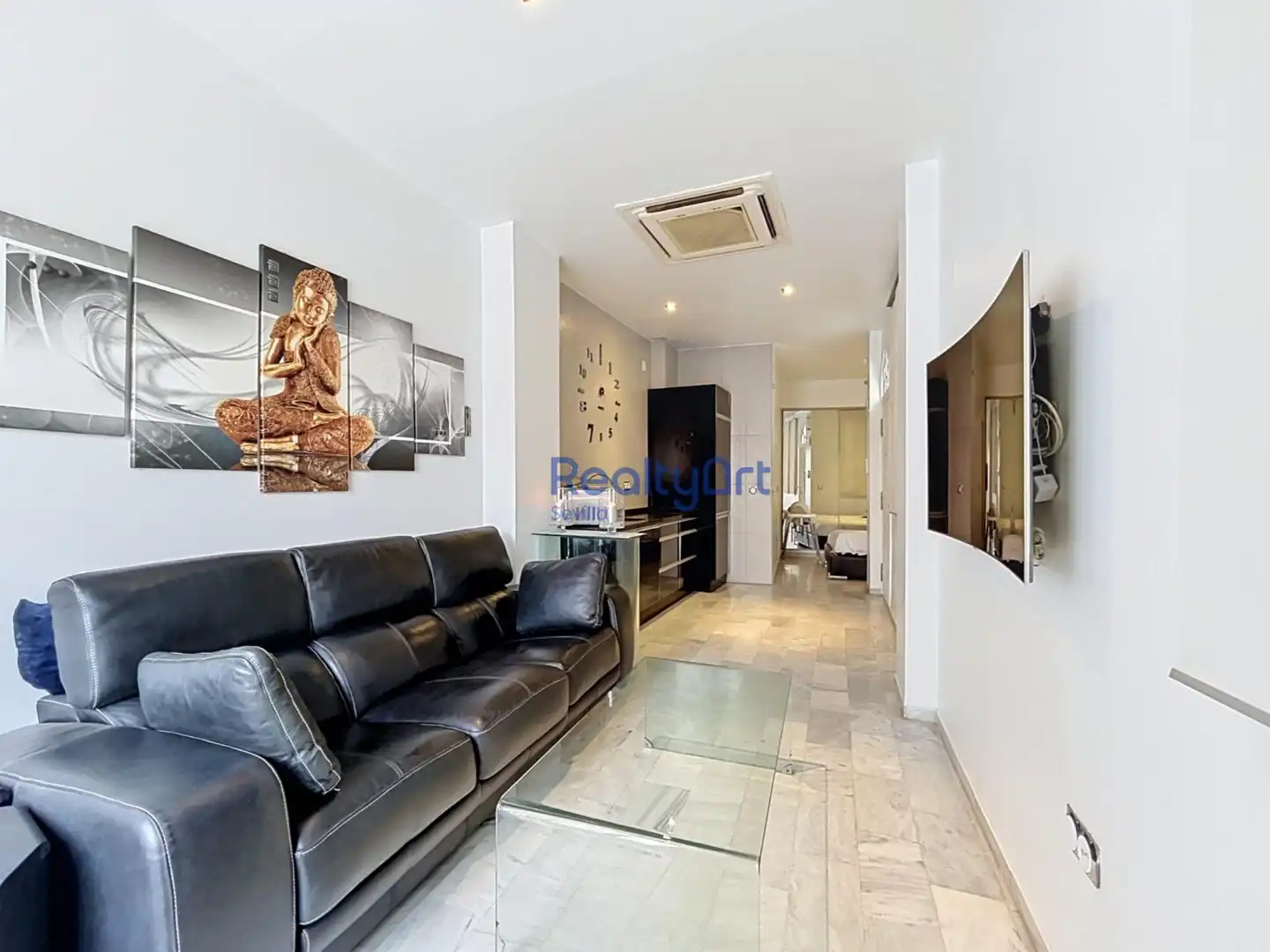 Living room of Attic for sale in Sevilla  with Air Conditioner, Terrace and Furnished