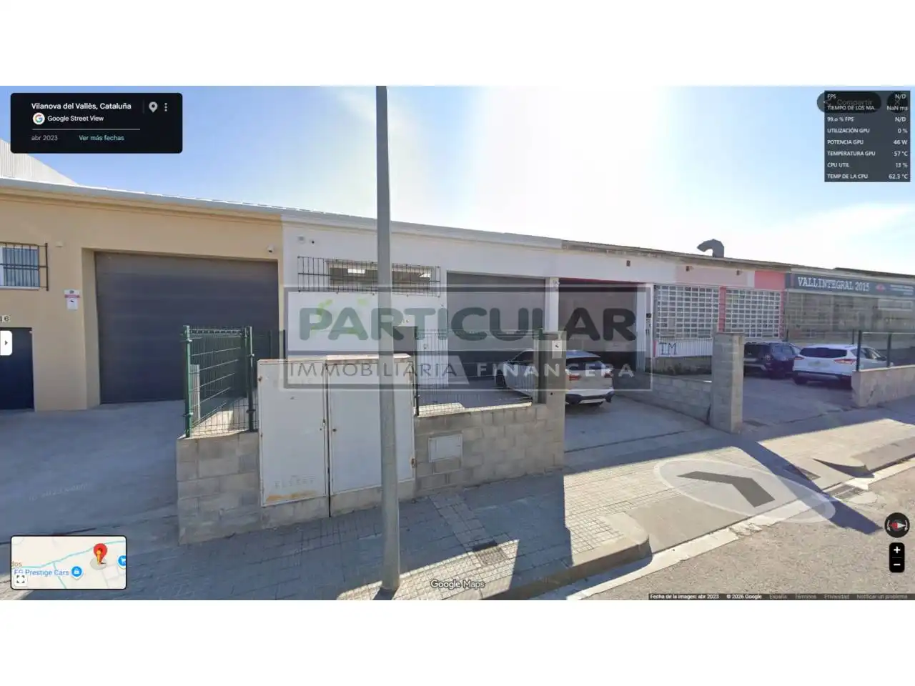 Außenansicht von Fabrikhallen zur Miete in Vilanova del Vallès mit Alarm