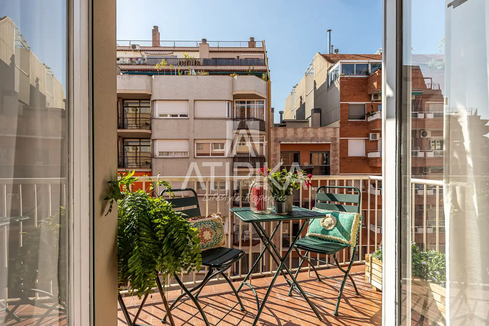 Terraza de Piso de alquiler en Barcelona con Aire acondicionado, Calefacción y Parquet