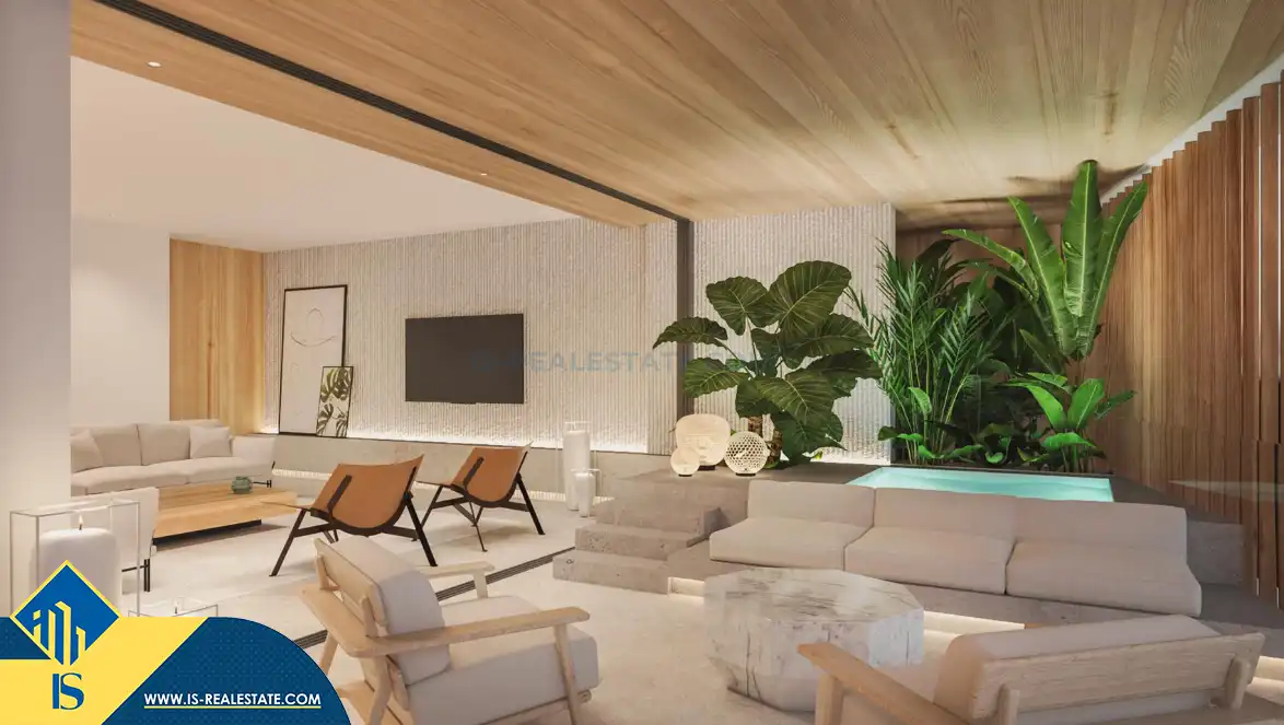 Sala d'estar de Apartament en venda en Santa Eulària des Riu amb Terrassa, Piscina i Balcó
