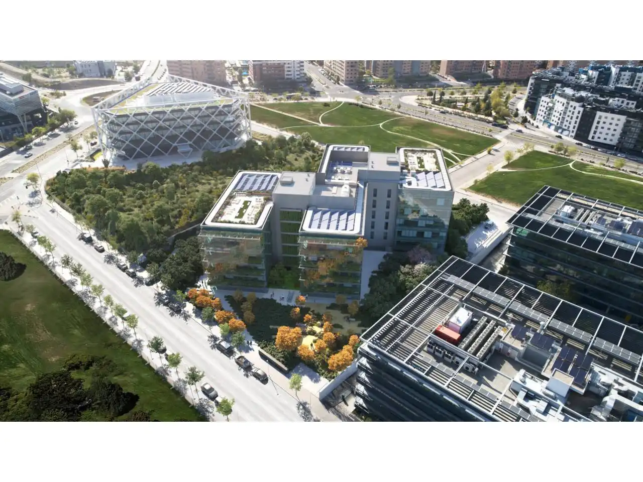Außenansicht von Büro zur Miete in Madrid mit Klimaanlage und Alarm