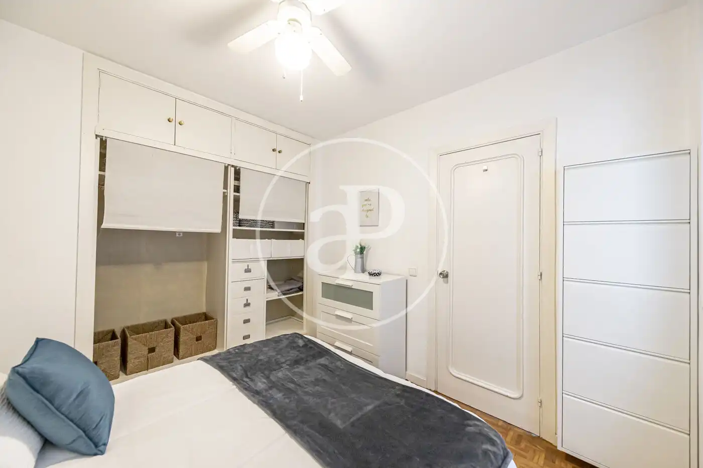 Bedroom of Flat for rent in Madrid  with Air Conditioner, Heating and Private garden