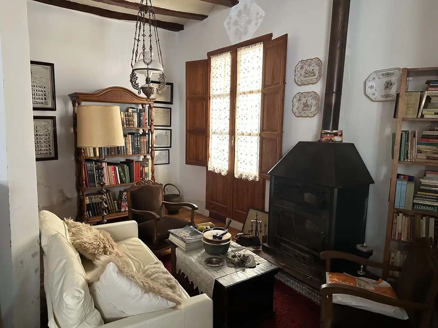 Sala d'estar de Finca rústica en venda en Ontinyent amb Calefacció, Terrassa i Traster