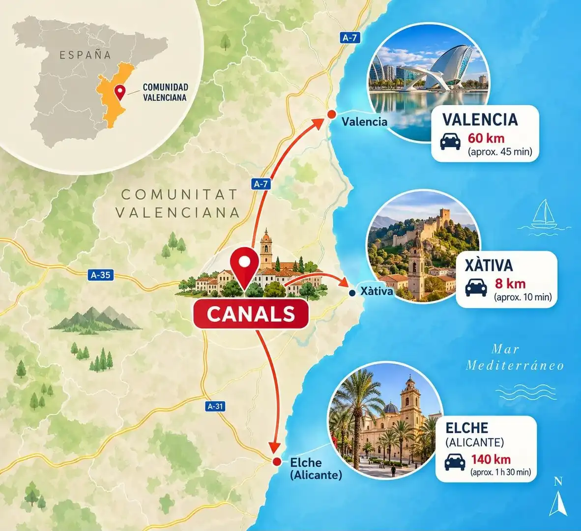 Vista exterior de Piso en venta en Canals