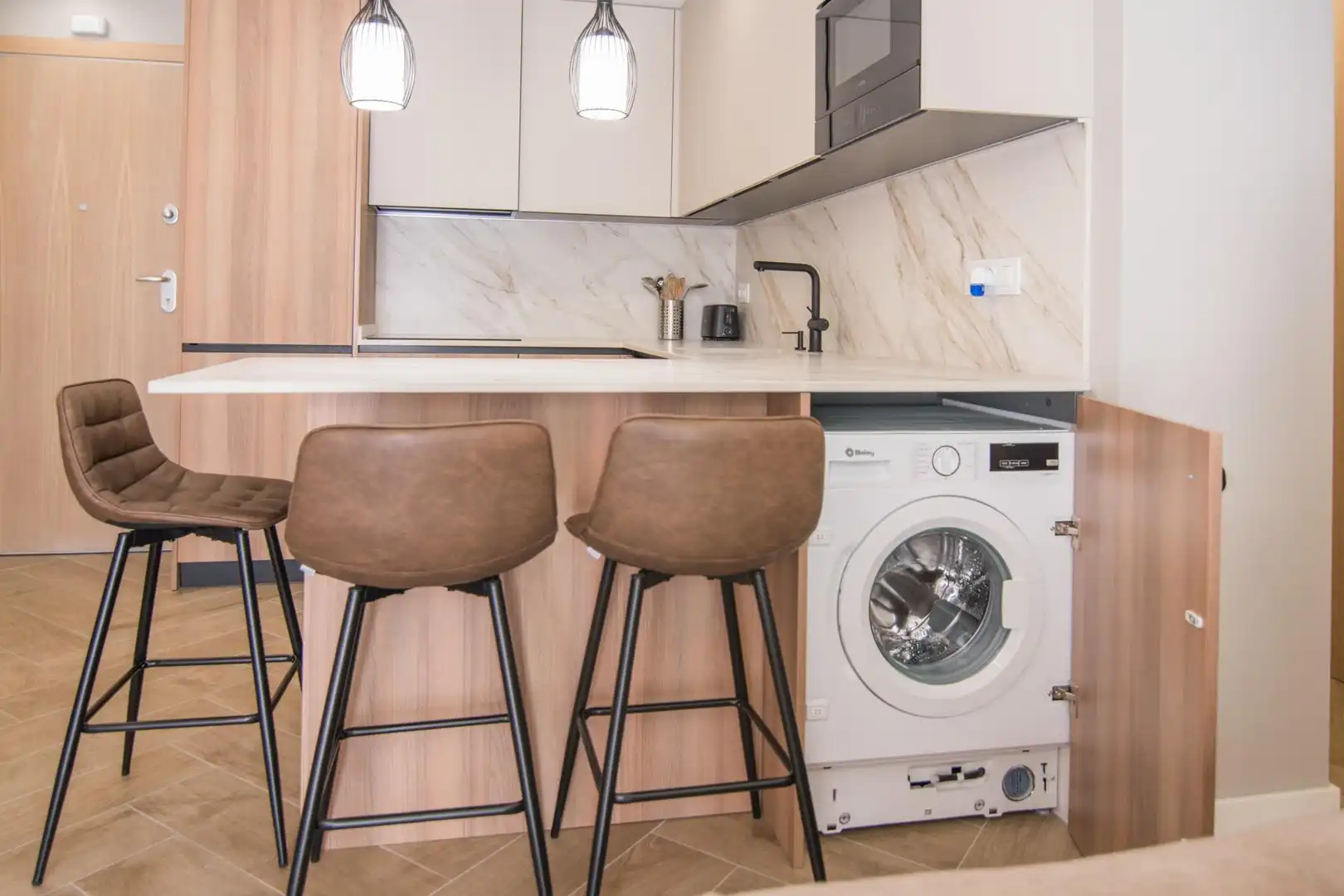 Kitchen of Apartments for sale in Gandia  with Air Conditioner, Terrace and Furnished