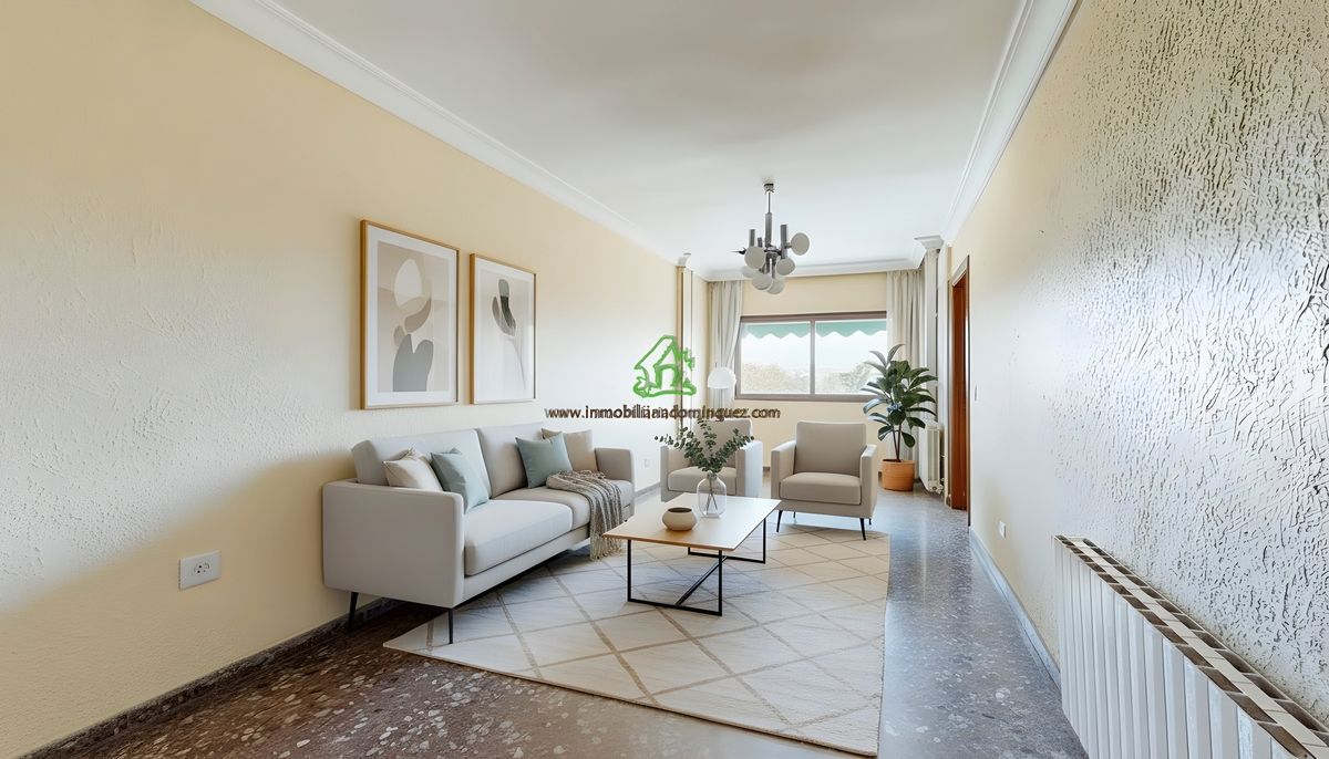 Living room of Flat for sale in  Murcia Capital  with Heating, Private garden and Terrace