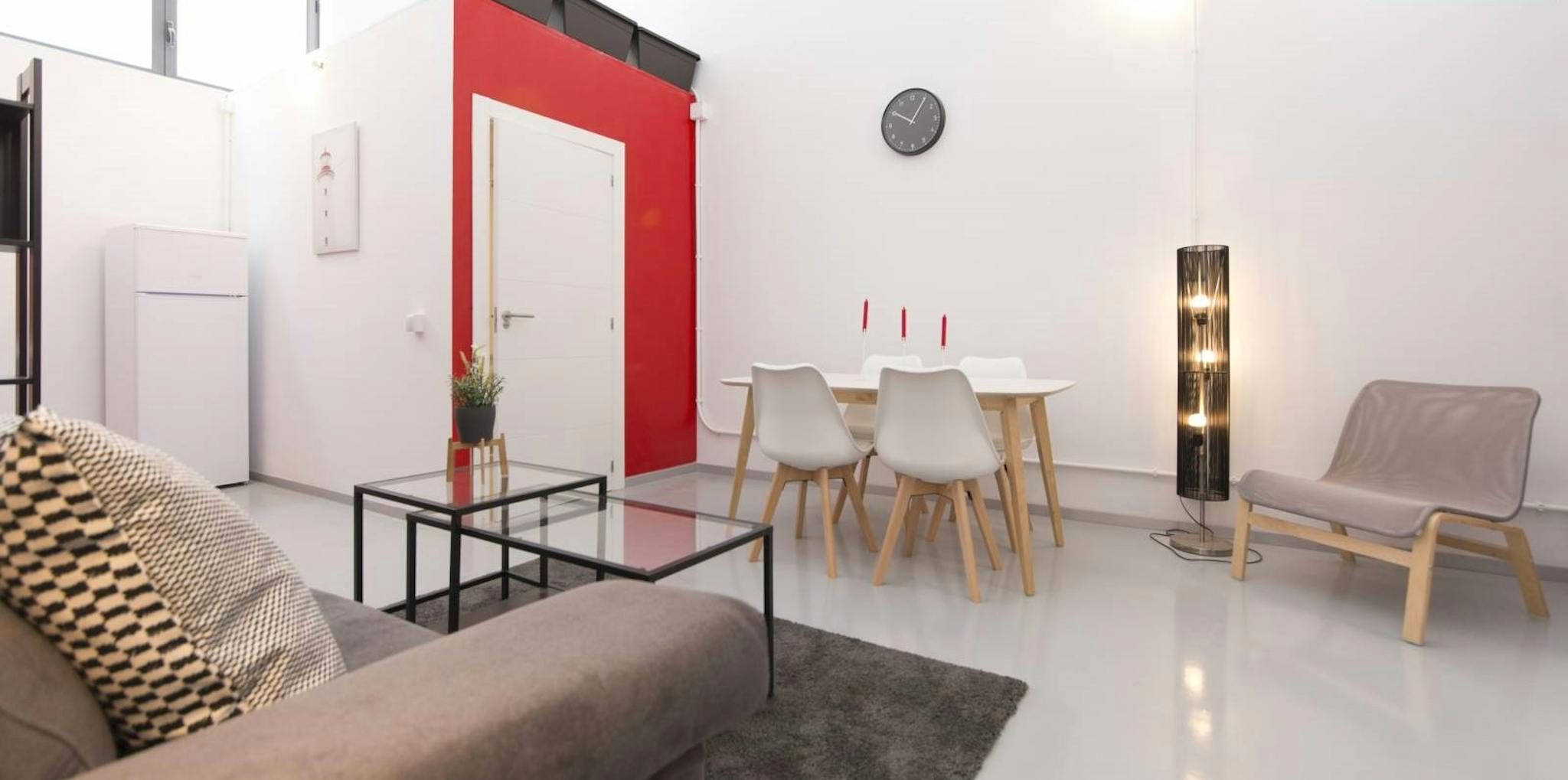 Living room of Flat to rent in  Madrid Capital  with Air Conditioner, Heating and Furnished