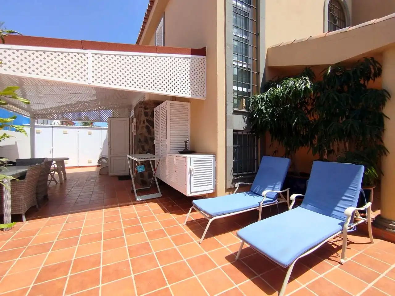 Terrace of Houses for rent in San Bartolomé de Tirajana  with Air Conditioner, Private garden and Terrace