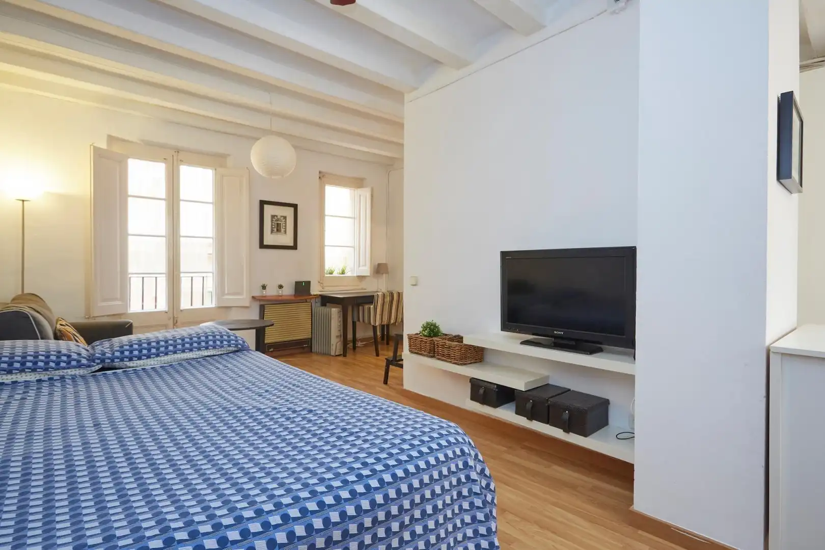 Bedroom of Lofts for sale in Barcelona  with Parquet flooring and Balcony
