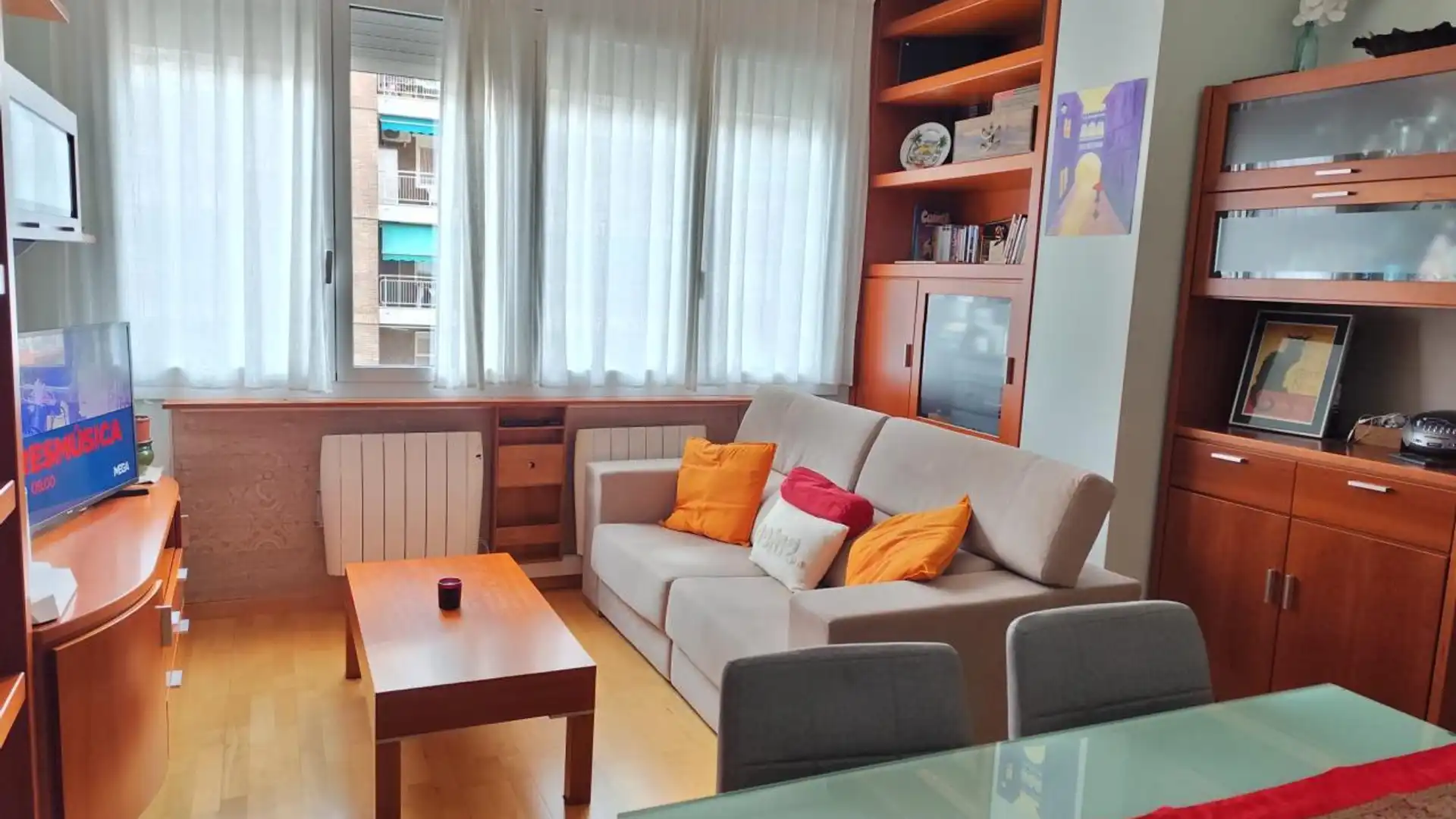 Sala de estar de Piso en venta en  Barcelona Capital con Aire acondicionado, Calefacción y Parquet
