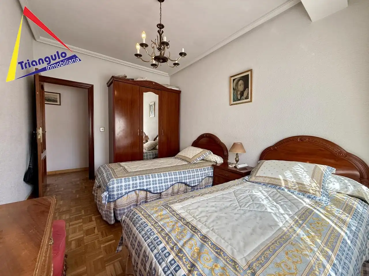 Bedroom of Flat for sale in Segovia  with Heating, Parquet flooring and Terrace