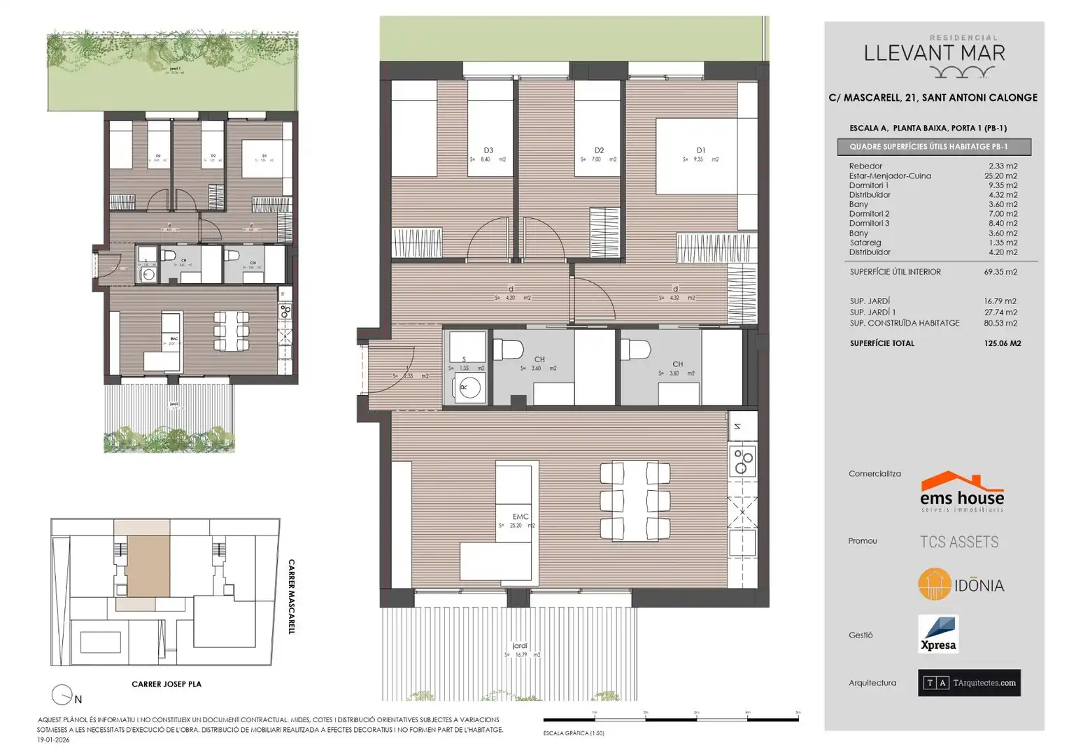 Planta baja en venta en Calonge i Sant Antoni con Jardín privado, Terraza y Balcón