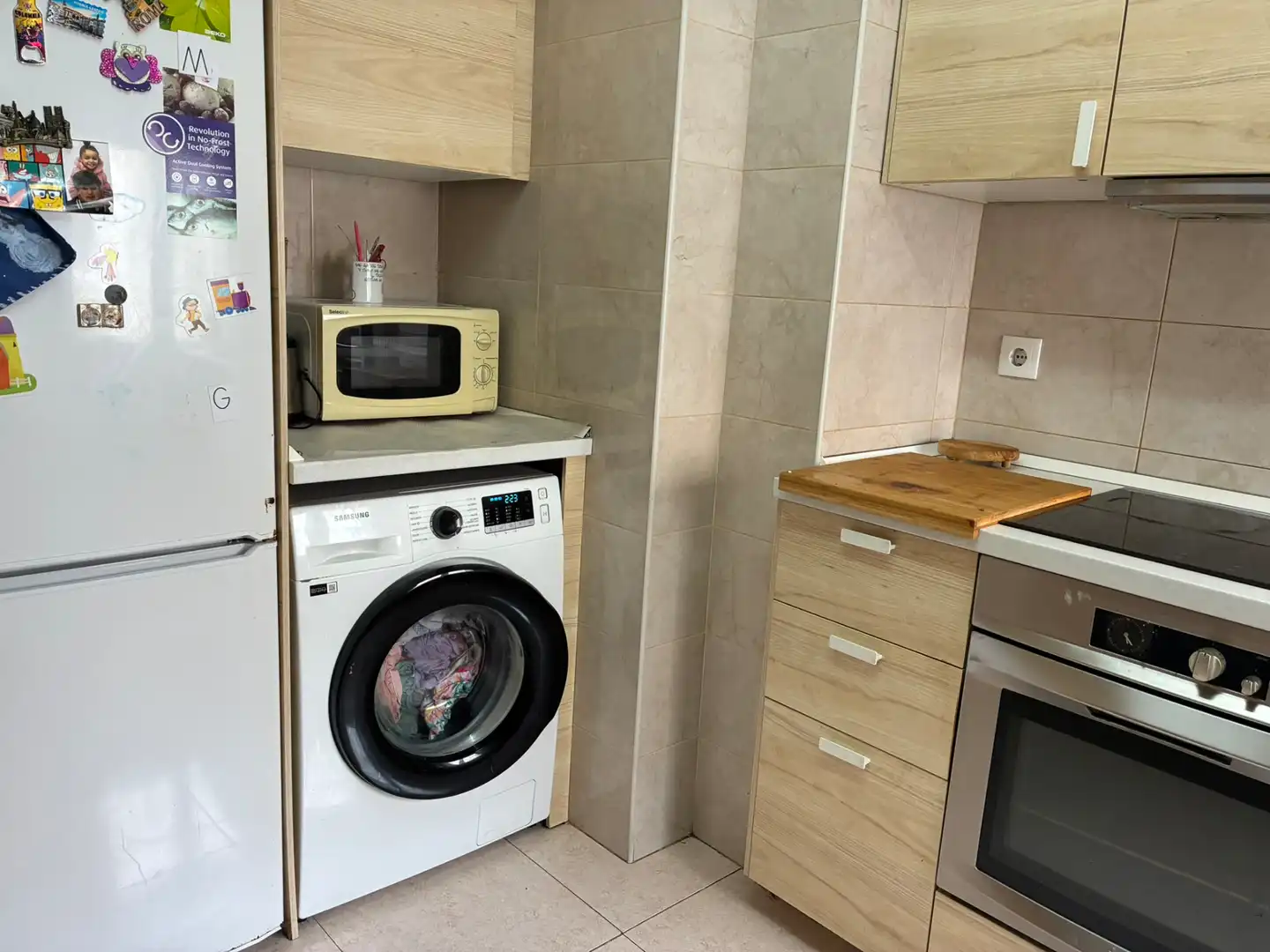 Cocina de Piso en venta en Gijón  con Calefacción, Parquet y Amueblado