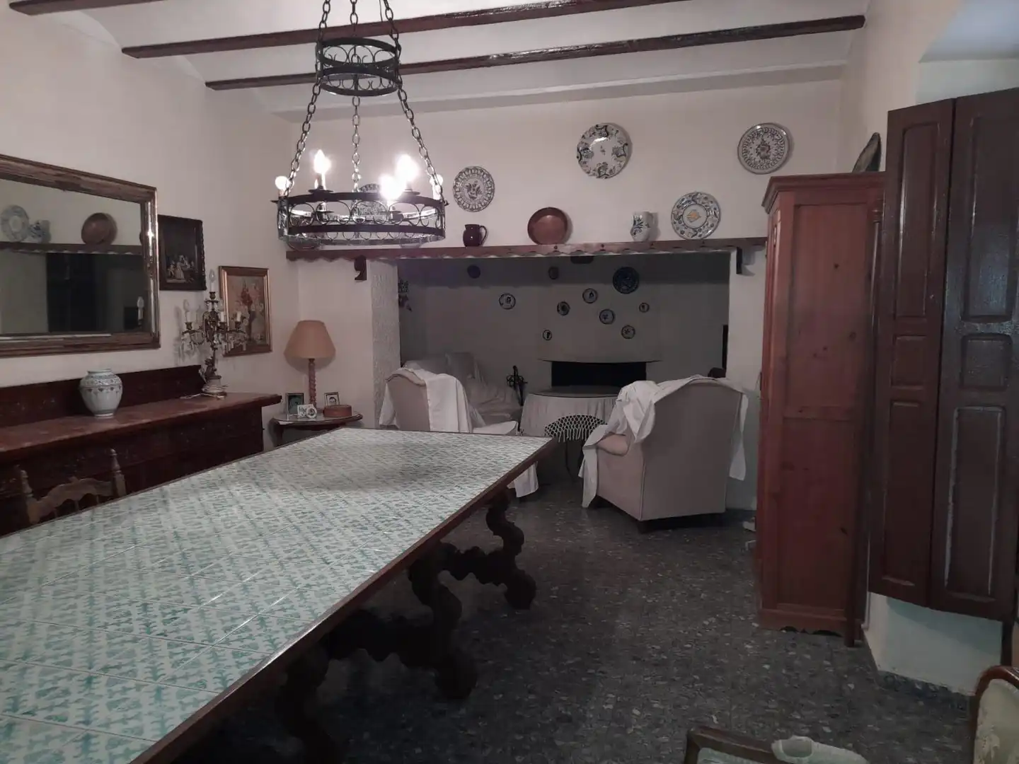 Menjador de Casa o xalet en venda en La Roda de Andalucía amb Aire condicionat, Jardí privat i Piscina
