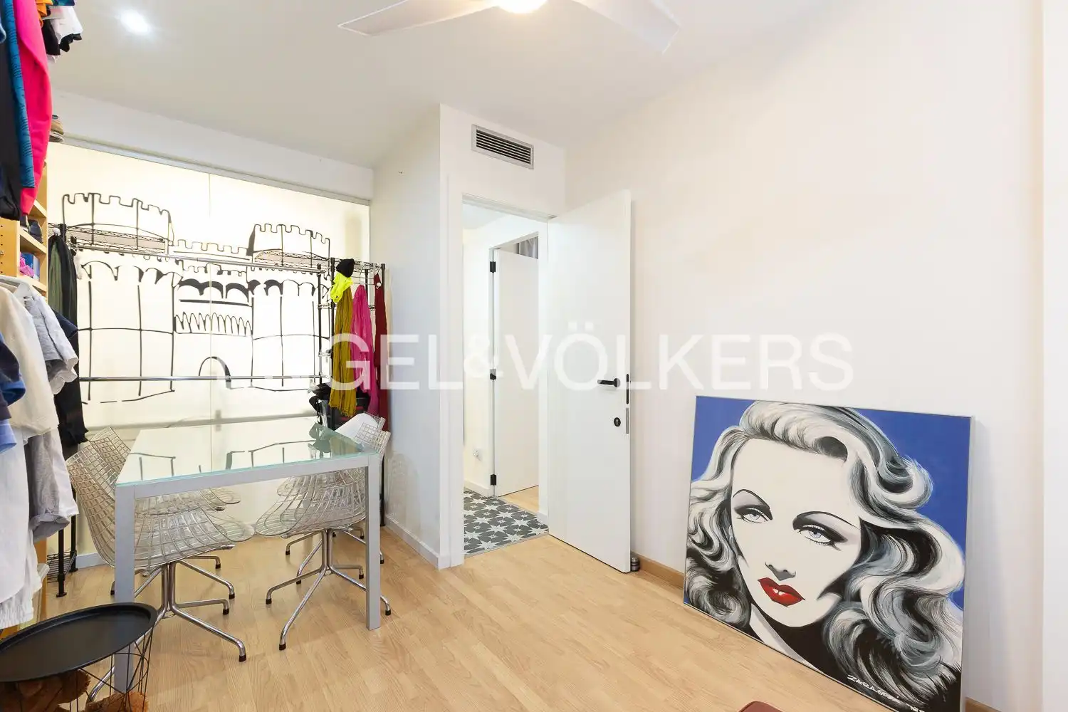Bedroom of Flat for rent in Valencia  with Air Conditioner, Heating and Parquet flooring