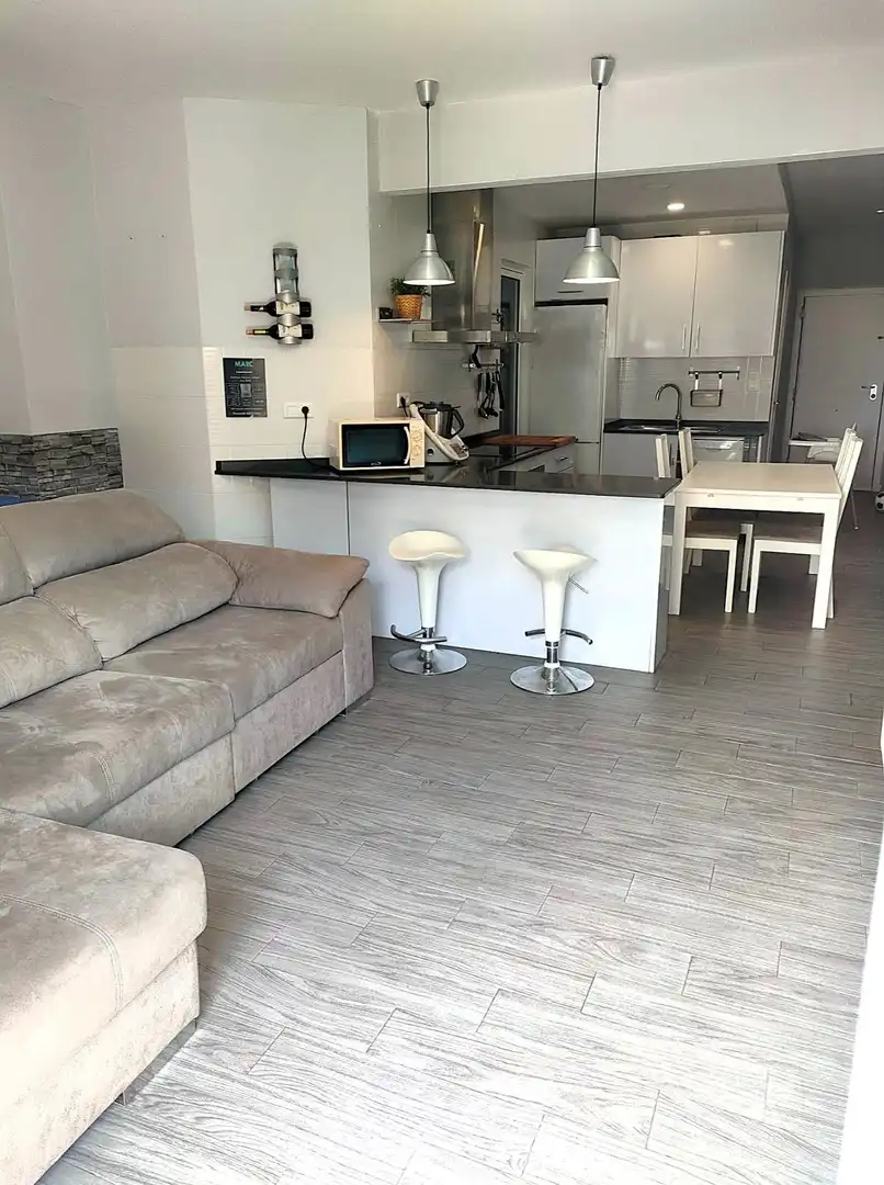 Living room of Flat for sale in Villajoyosa / La Vila Joiosa  with Air Conditioner, Terrace and Balcony